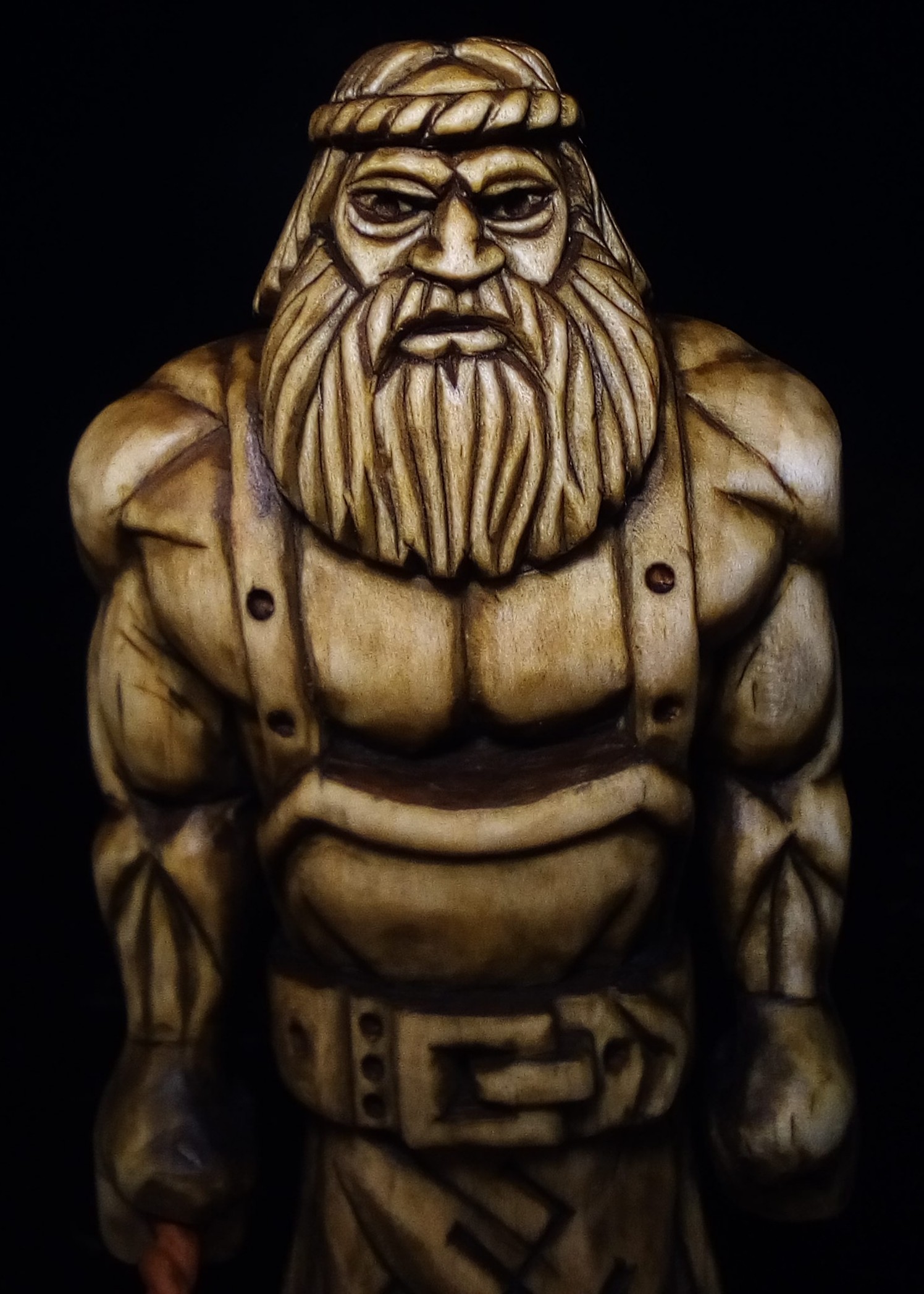 SVAROG, material linden, cedar, alder. height 22cm. - My, Wood carving, Slavic mythology, Svarog, Longpost