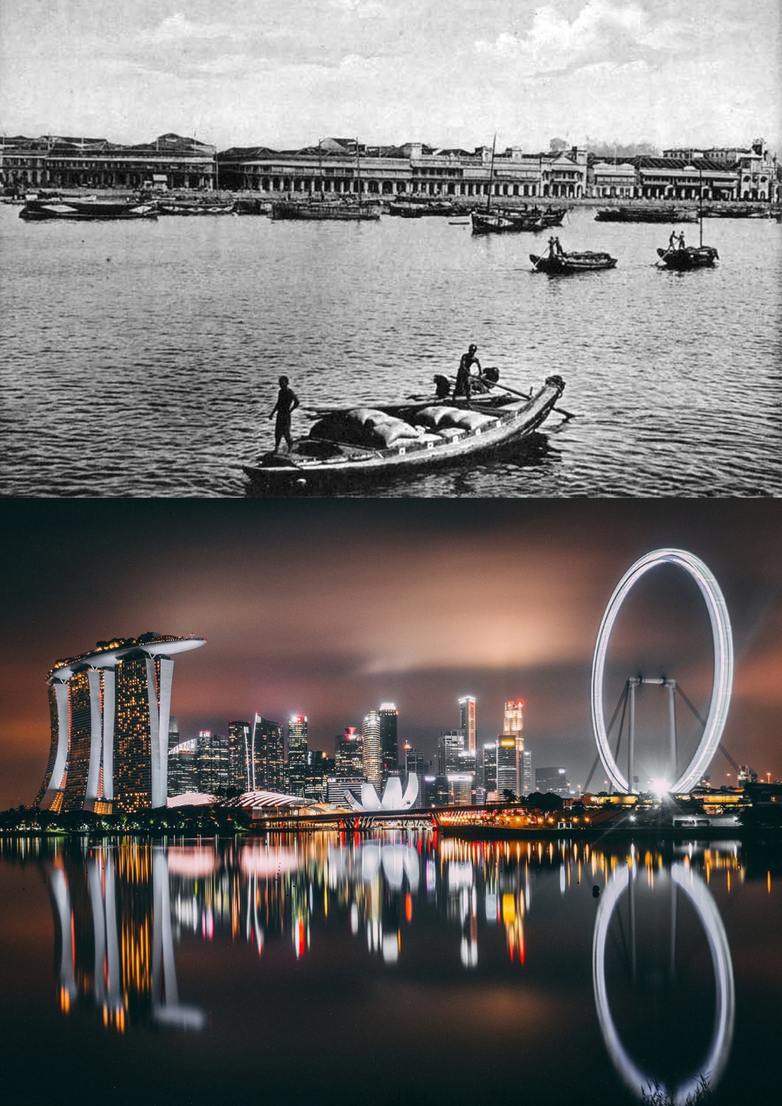 14 cities taken from the same angle in the past and present. See how fast the world is changing - Town, A life, Changes, Dubai, Moscow, Singapore, Berlin, Longpost