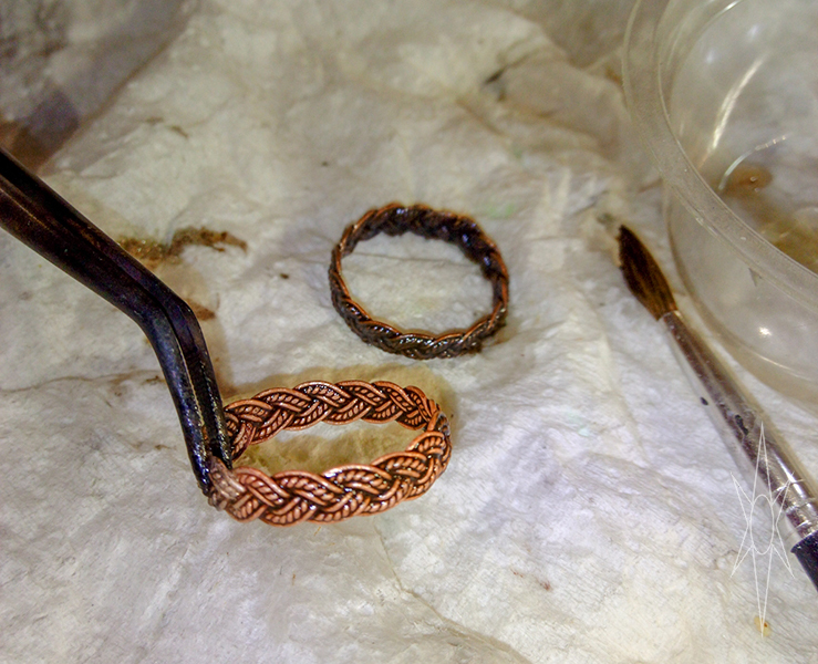 Wicker rings - My, Copper, Ring, With your own hands, , Longpost, History of creation, Weaving