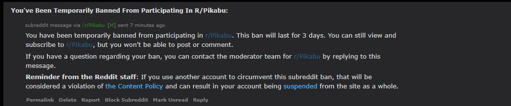 Banned for posting on baby - Reddit, Riot, Screenshot, Ban