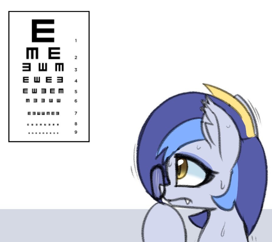 Eyesight check - My little pony, Original character, Batpony, Puetsua, Longpost