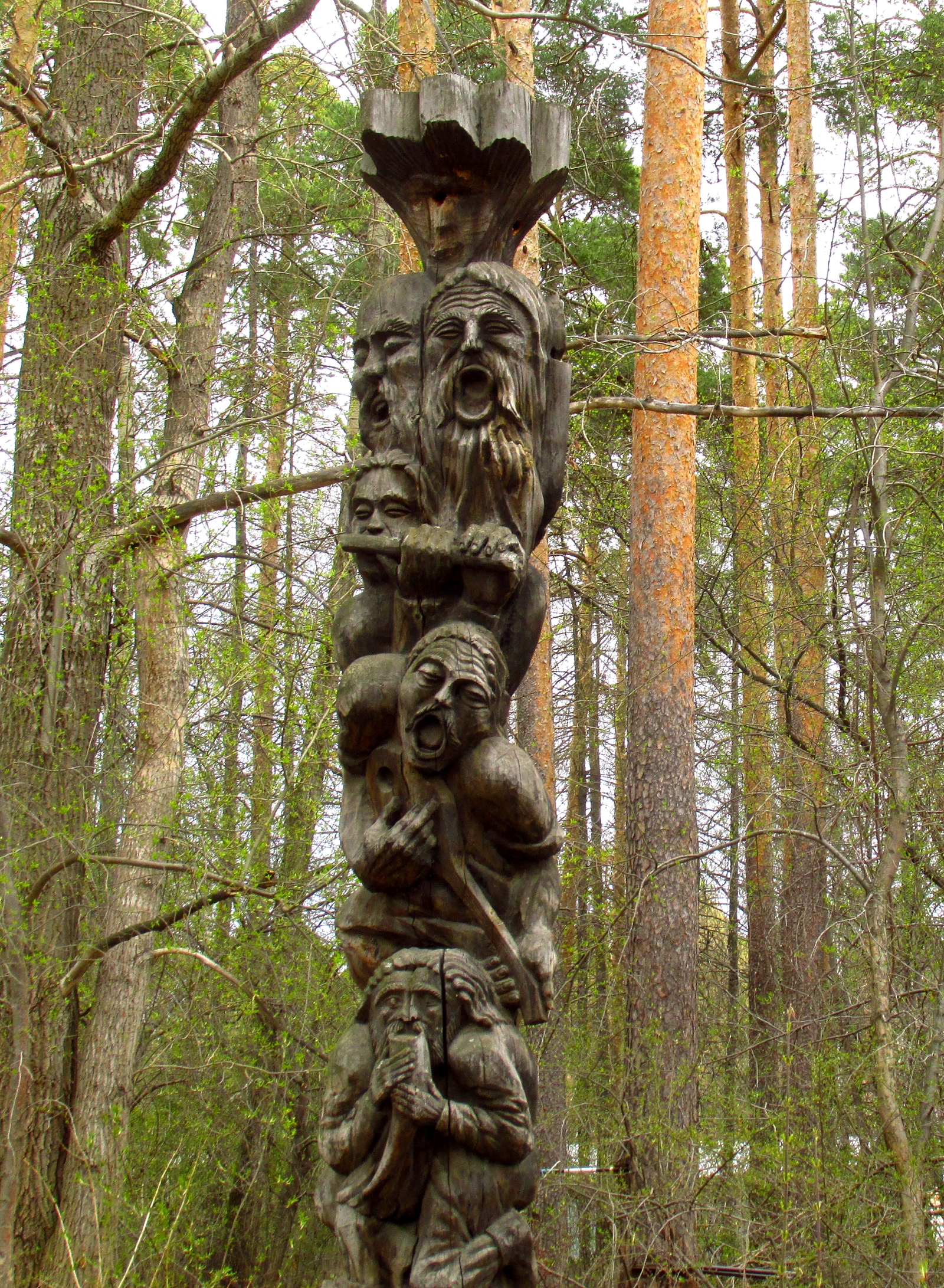 Spirits of the Ural forest - My, Art, Wood sculpture, Yekaterinburg, Forest, Longpost