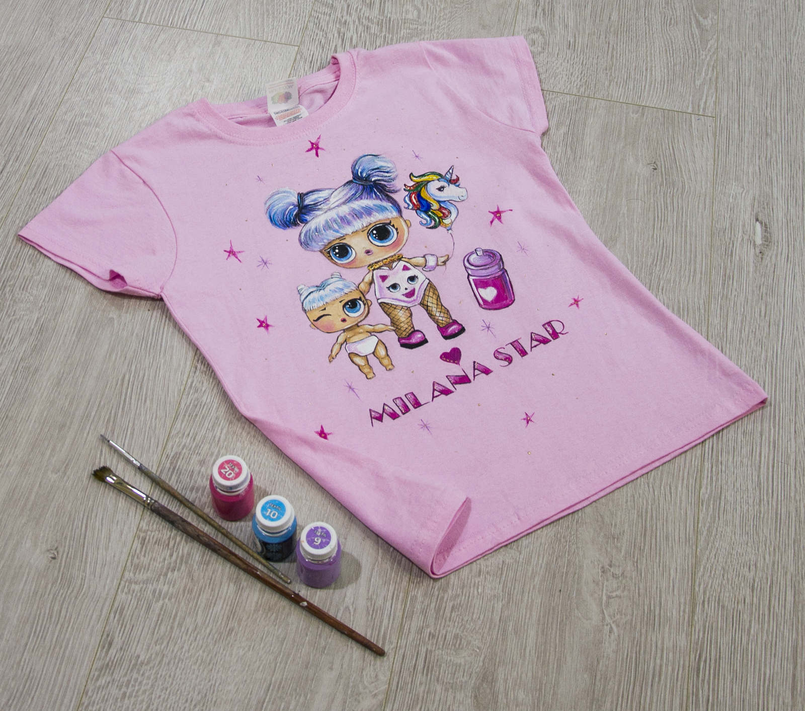 Hand painted t-shirt - My, Lol, Doll, Painting, T-shirt, Fashion, Style, Painting on fabric, Longpost