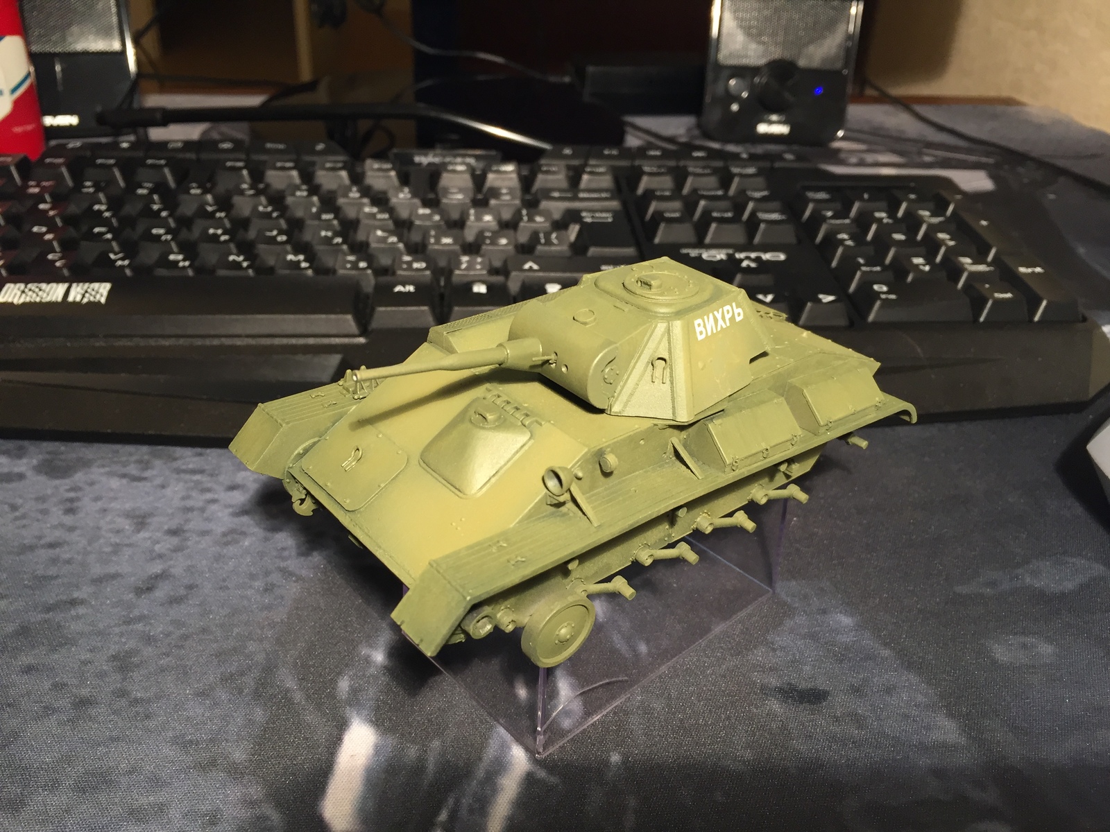 Т-70М в масштабе 1:35 от Miniart - Моё, БТТ, Стендовый моделизм, 1:35, СССР, Великая Отечественная война, Сборка, Покраска, т-70м, Длиннопост