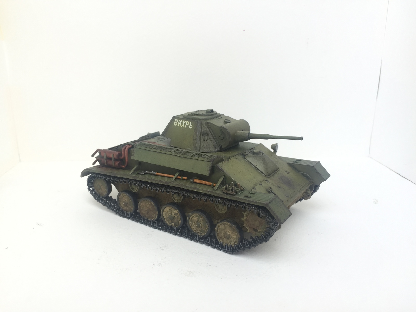 Т-70М в масштабе 1:35 от Miniart - Моё, БТТ, Стендовый моделизм, 1:35, СССР, Великая Отечественная война, Сборка, Покраска, т-70м, Длиннопост