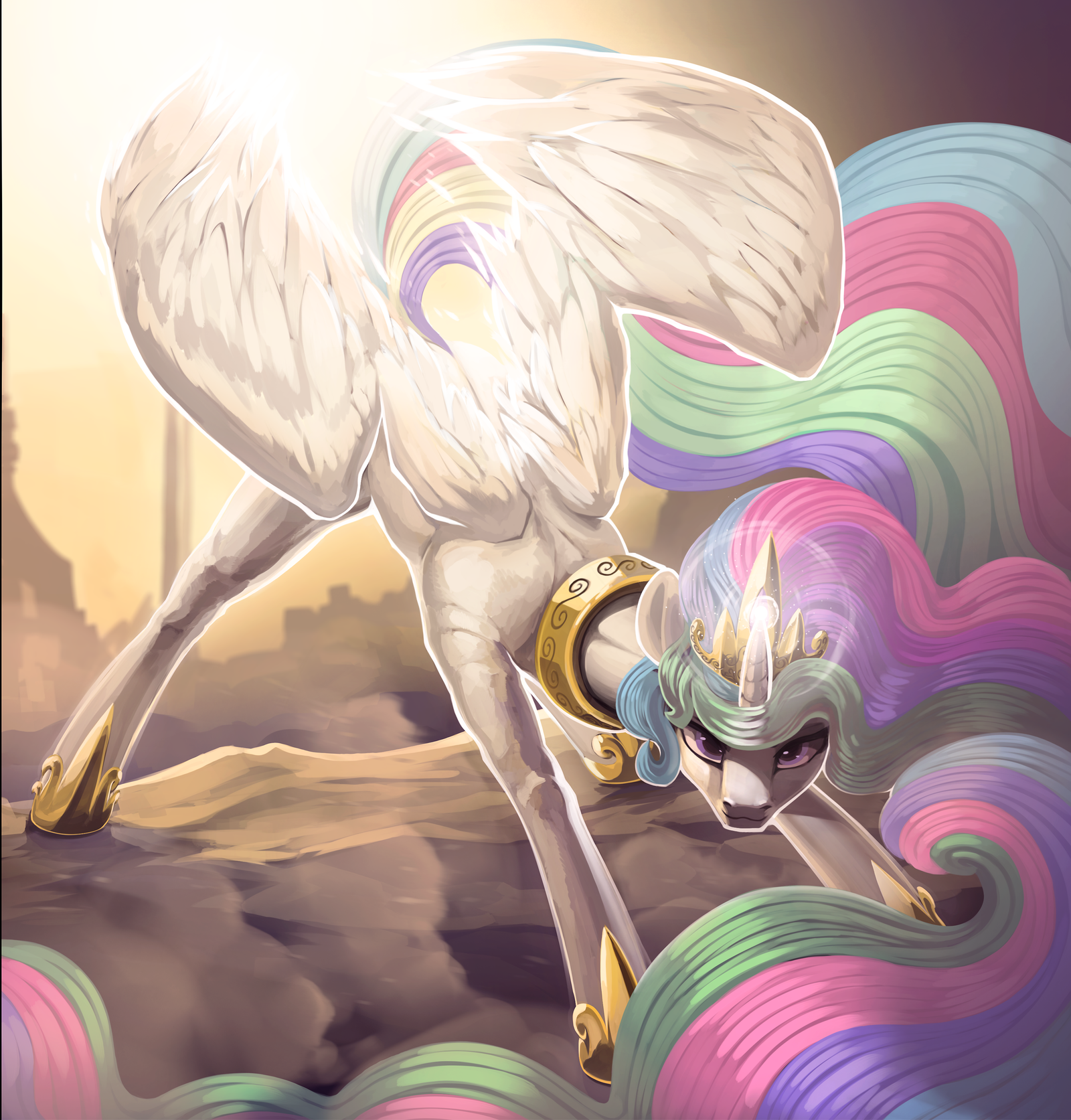 Celestia - My Little Pony, Princess Celestia, Sunbutt, Ослепительно, Вы ослепительны, Ослепила, Ослепил меня, Dimfann