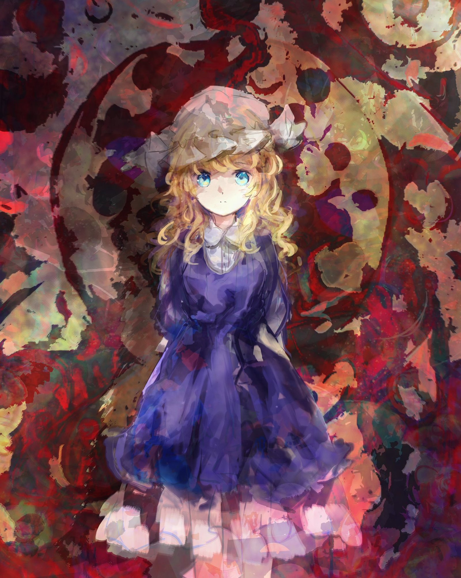 Maribel Hearn - Anime, Anime art, Touhou, Maribel Hearn, Uwazumi, Longpost