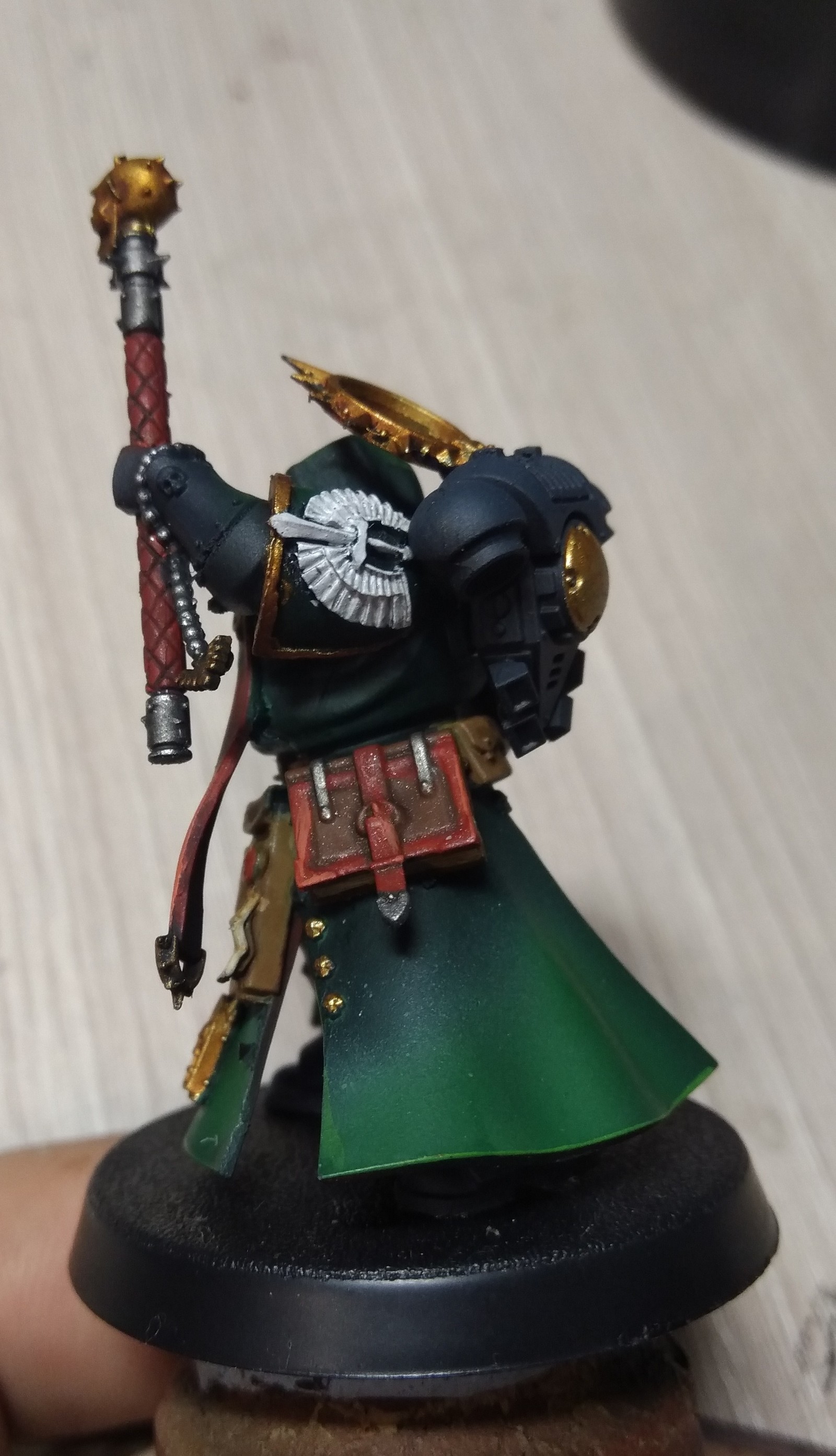 Primaris Chaplain - My, Warhammer 40k, Wh miniatures, Adeptus Astartes, Primaris space marines, Longpost, Dark Angels