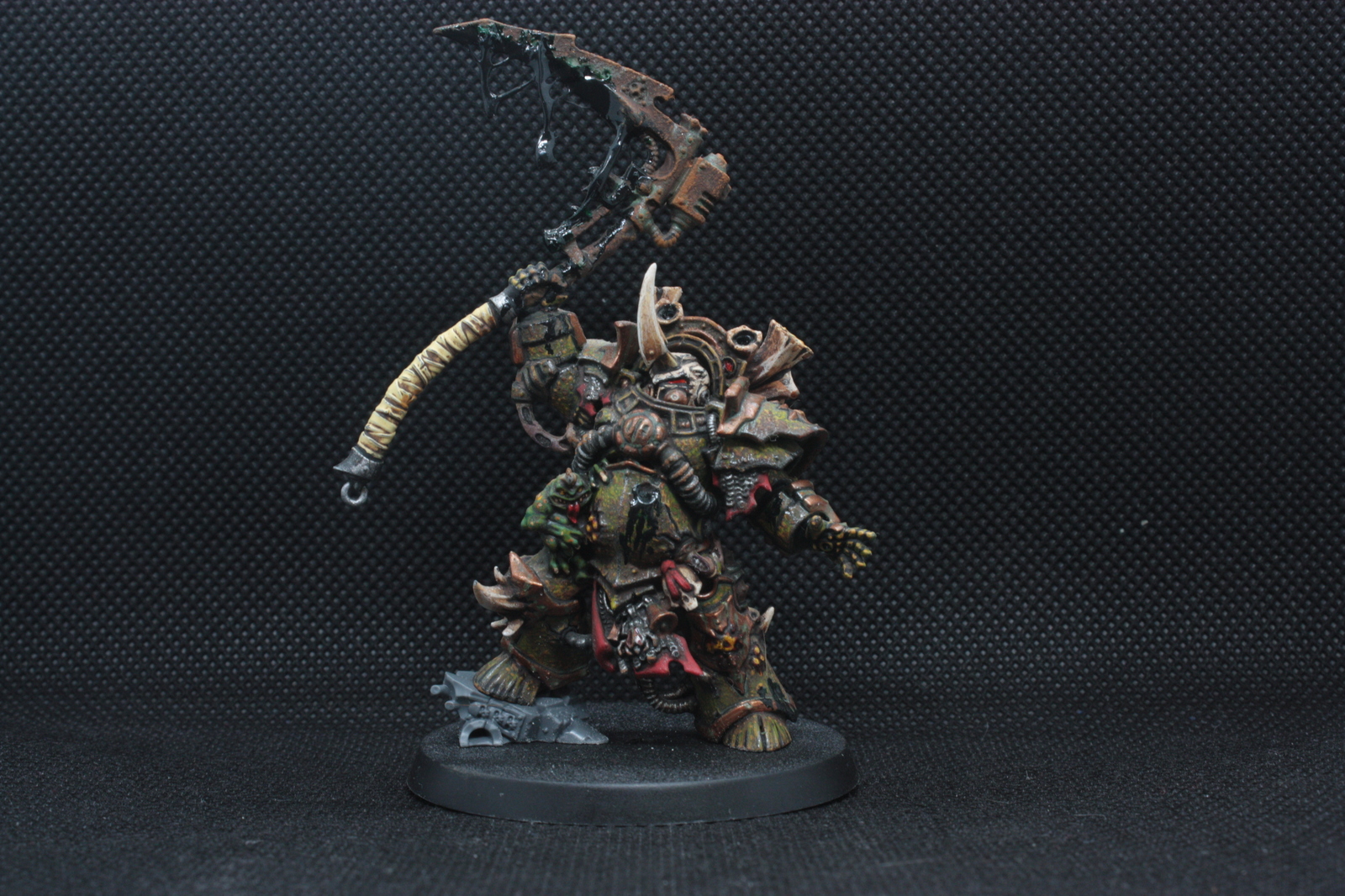 Typhus - Lord of the first Great Plague Company - My, Warhammer 40k, Warhammer 30k, Miniature, Painting miniatures, Death guard, Hobby, Longpost