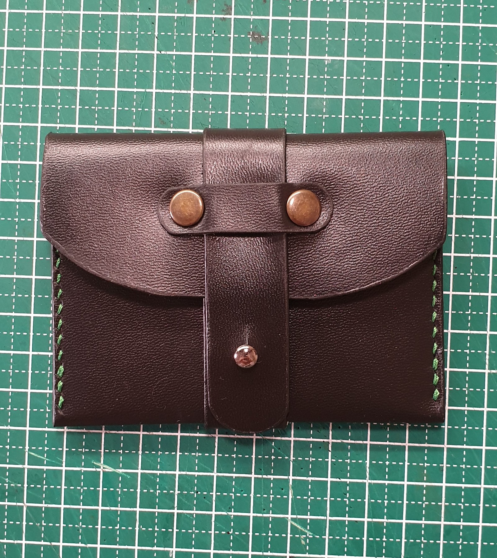 Mini wallet with card slot. - My, Leather products, Natural leather, Wallet, With your own hands, Leather, Leather craft, Hobby, Longpost