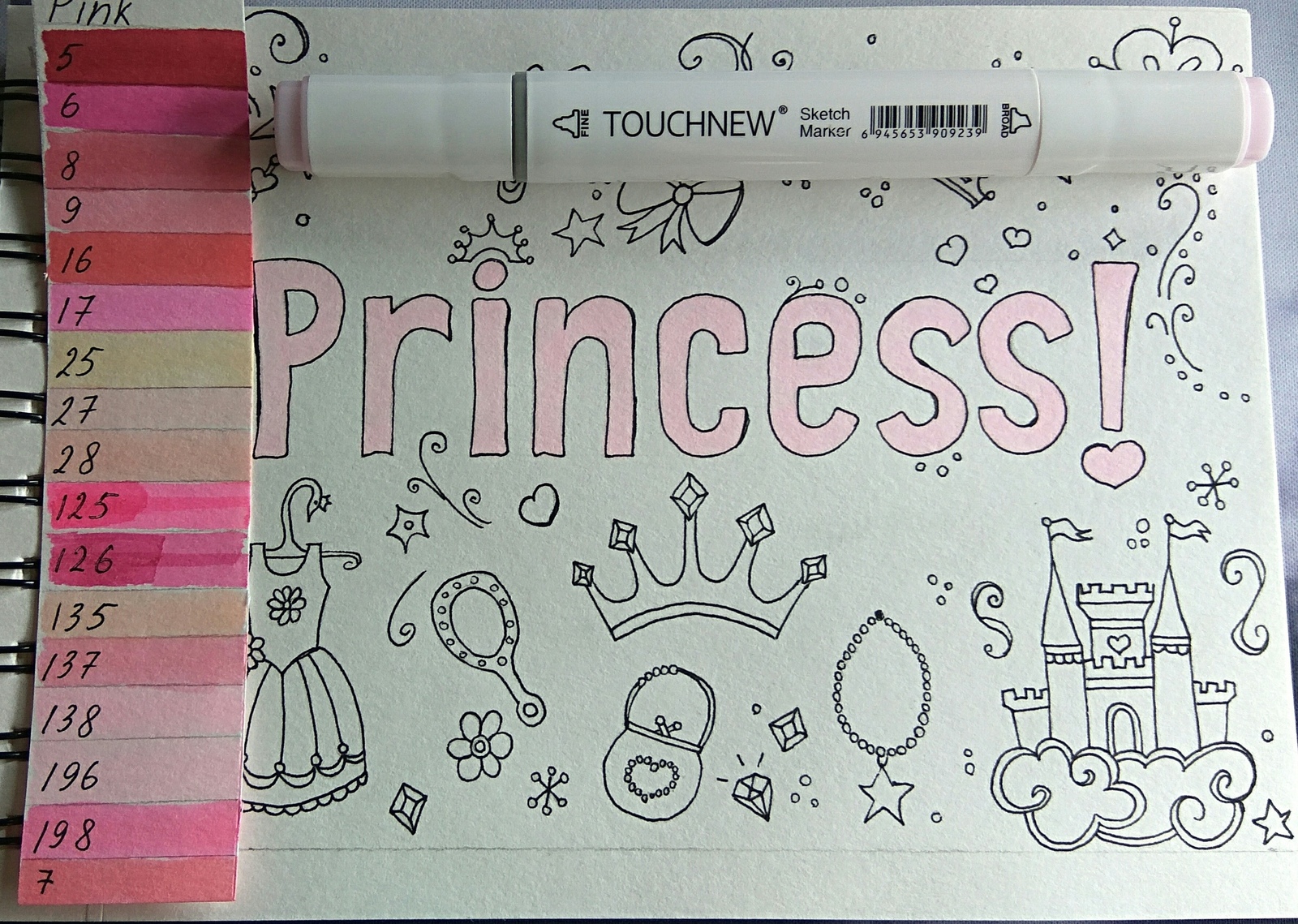 Princess - My, Princess, Sket, Drawing, Alcohol markers, Poster, Longpost