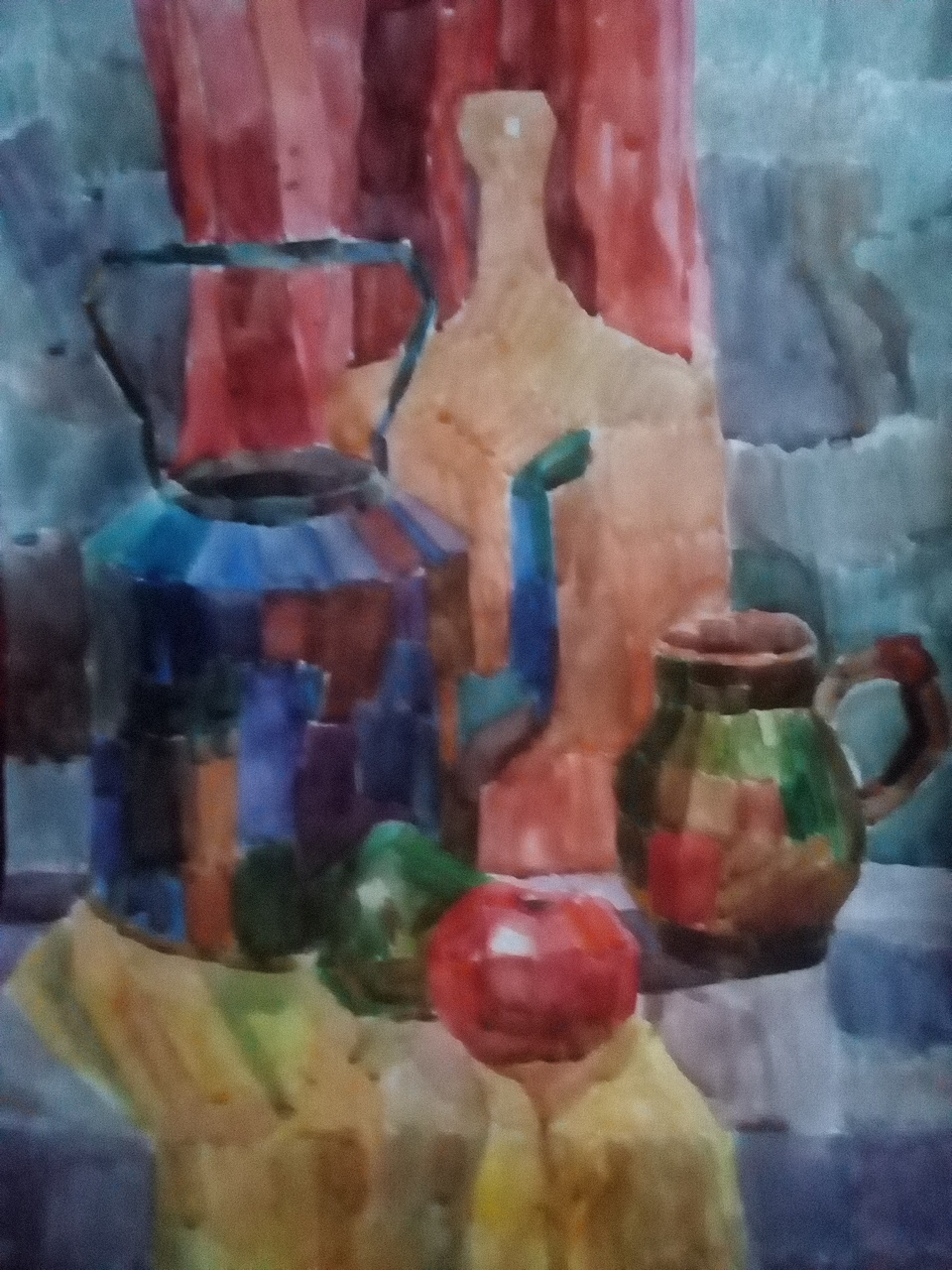 See and evaluate the new still life - Still life, Watercolor, Drawing, Painting