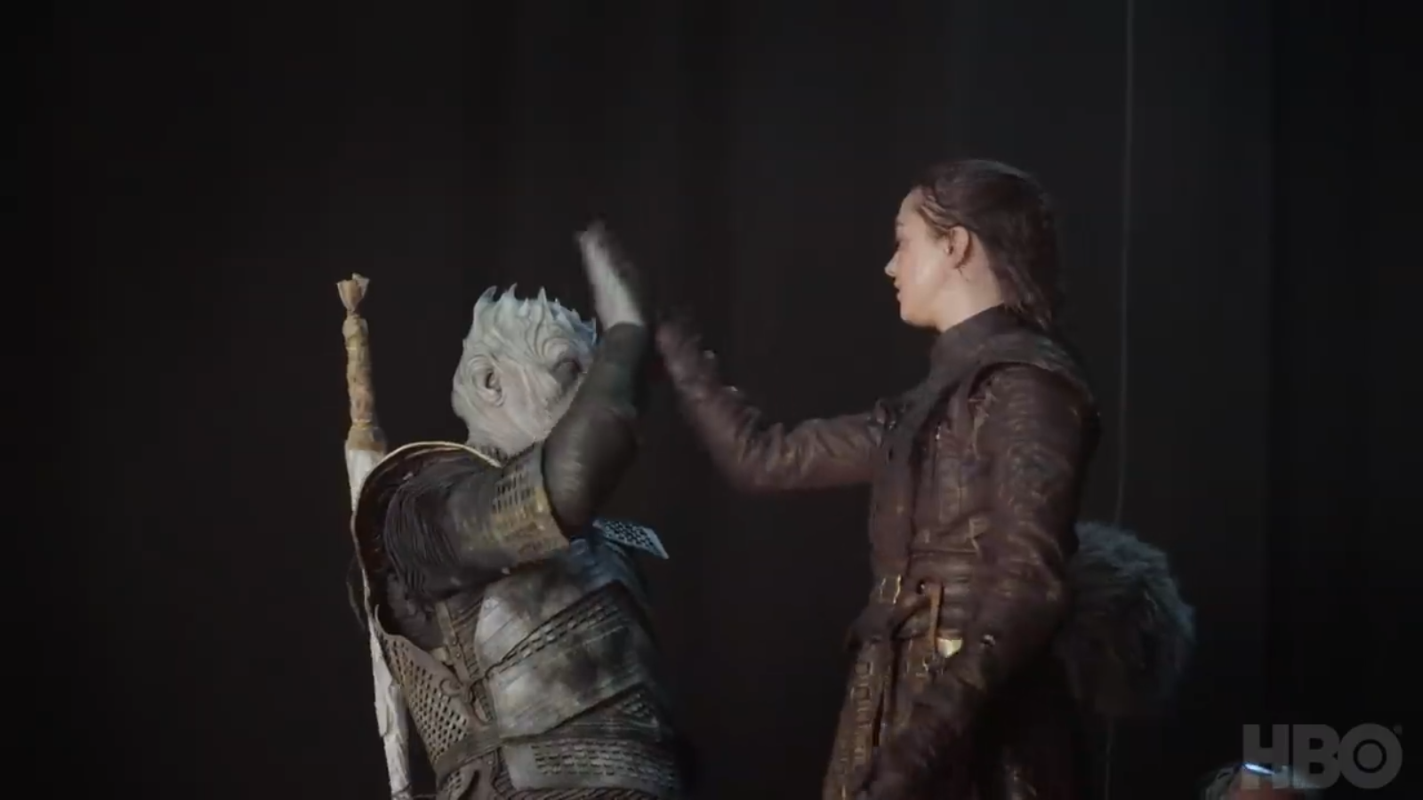 High five! - Game of Thrones, Spoiler, Game of Thrones season 8, King of the night, Arya stark, Photos from filming