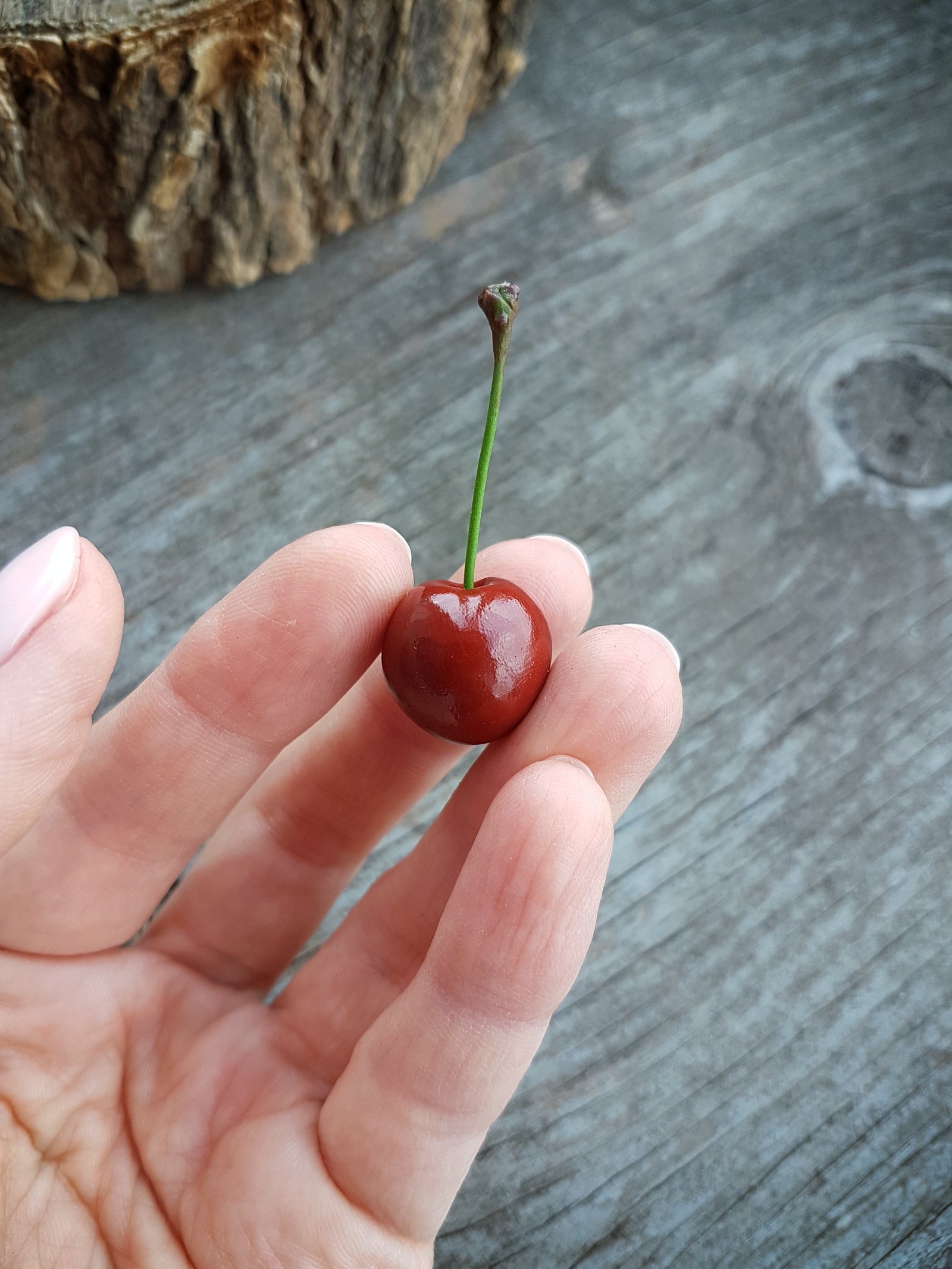 cherry, just cherry - My, Polymer clay, Needlework without process, Creation, Decoration, Longpost