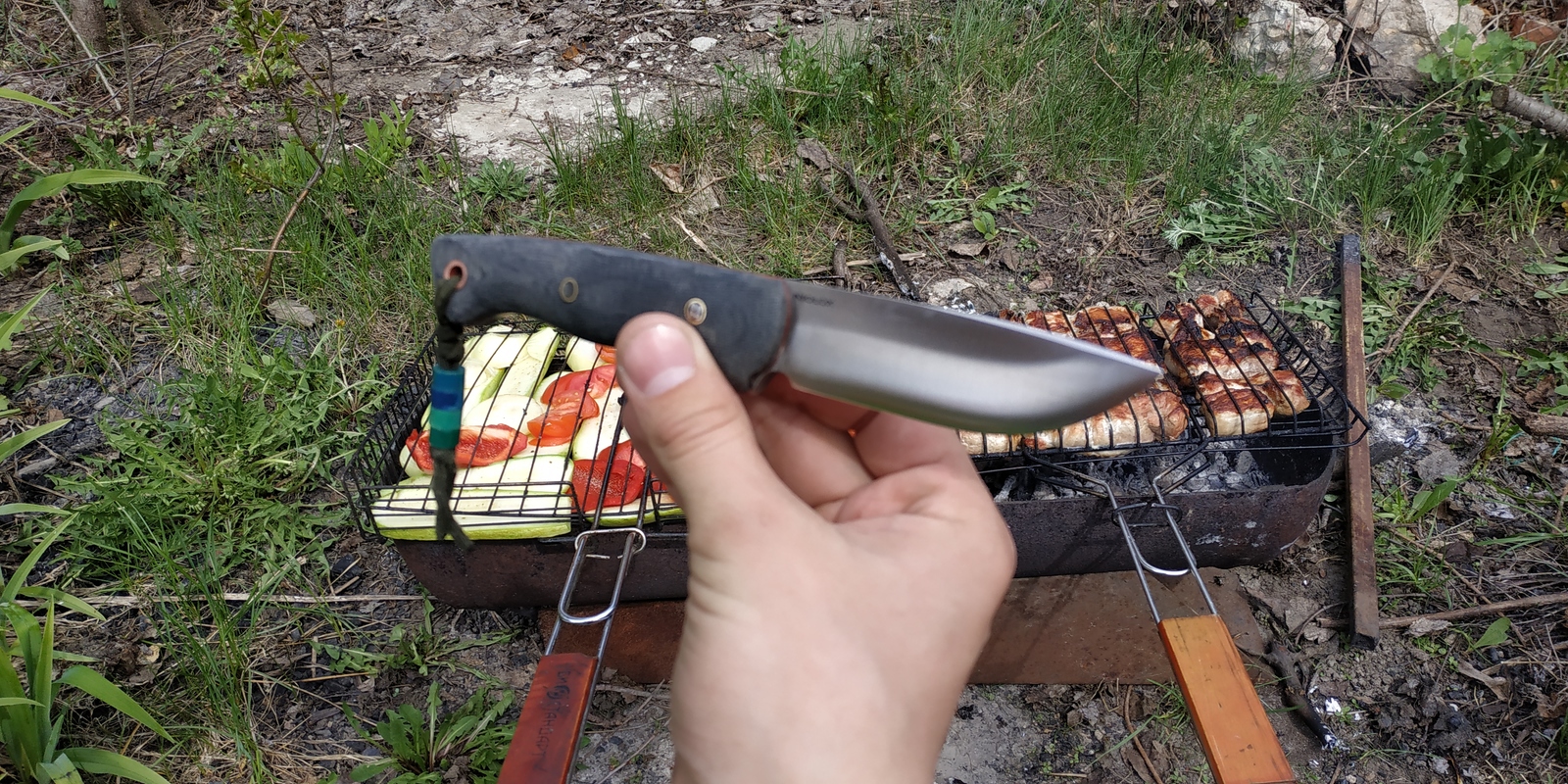 New items for barbecue - My, Shashlik, Spring, Knife, With your own hands, Longpost