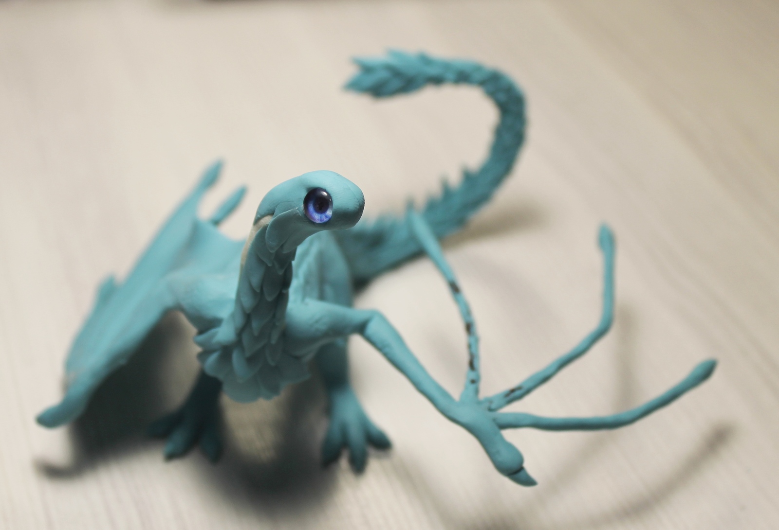 Sea wyvern (with sculpting process) - My, Needlework with process, Needlework, Polymer clay, Лепка, The Dragon, Wyvern, Longpost