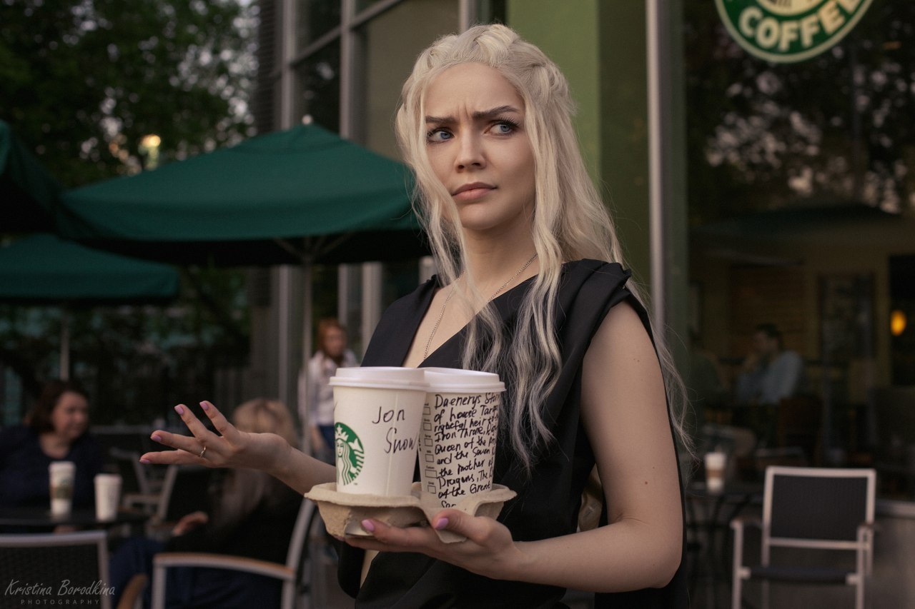 On the wave (cosplay based on the blooper) :) - Daenerys Targaryen, Kinolyap, Longpost, Cosplay, Game of Thrones, Game of Thrones season 8