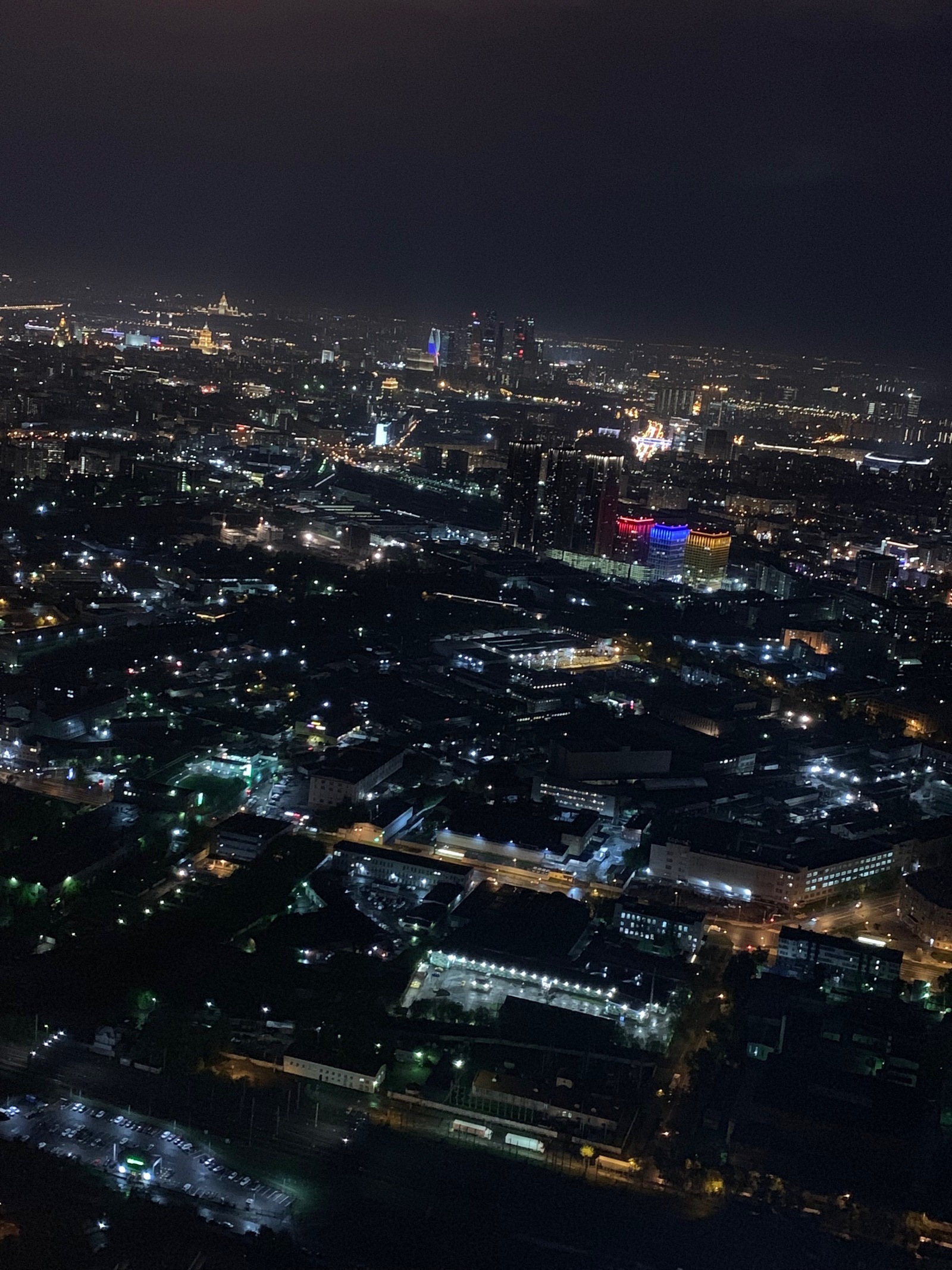 May 9 from a height of 340 meters above Moscow - My, May 9, Ostankino tower, Fireworks, Beautiful view, Height, Longpost, May 9 - Victory Day