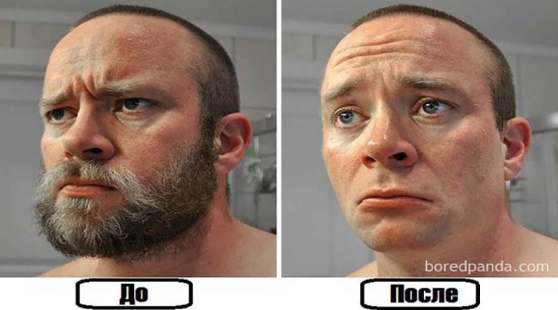 Men Before and After shaving: it's hard to believe, but these are the same people. - Beard, Person, Barbershop, Men, It Was-It Was, Longpost