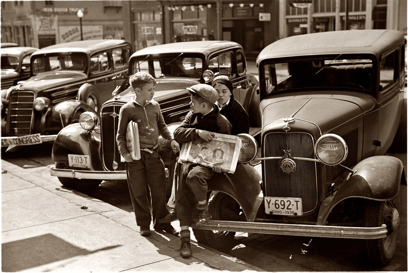 Black and white America. - USA, People, Car, Black and white photo, Longpost