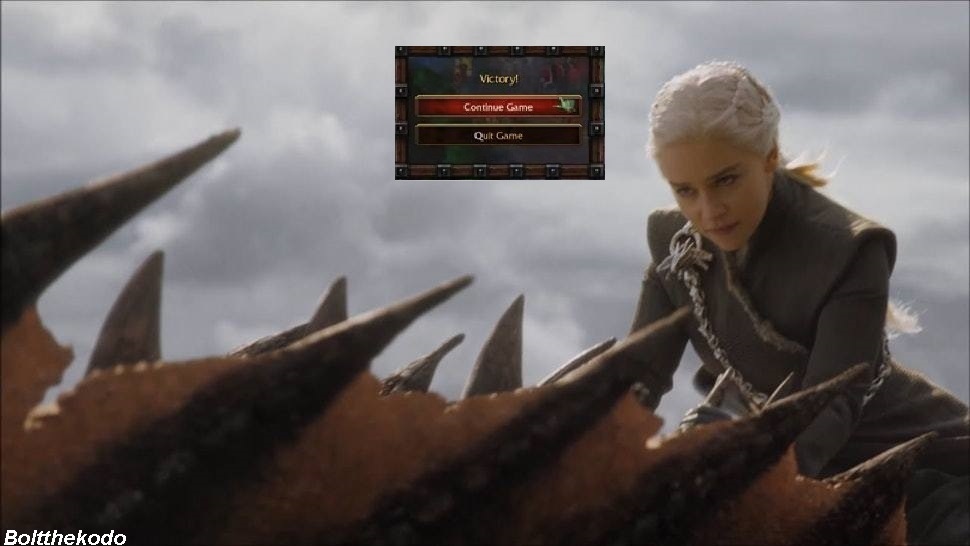 When he decided to demolish all the buildings after the victory. - Game of Thrones, Spoiler, Game of Thrones season 8, Daenerys Targaryen, Wacraft III