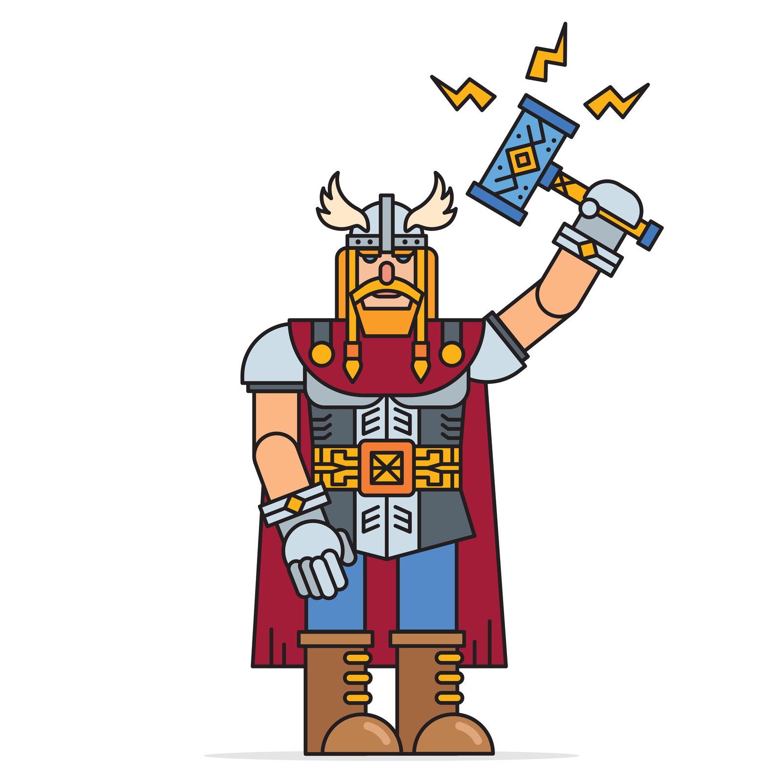 Thor son of Odin - My, Thor, God, Scandinavian mythology, Scandinavia, Mythology, Folklore, Vector graphics