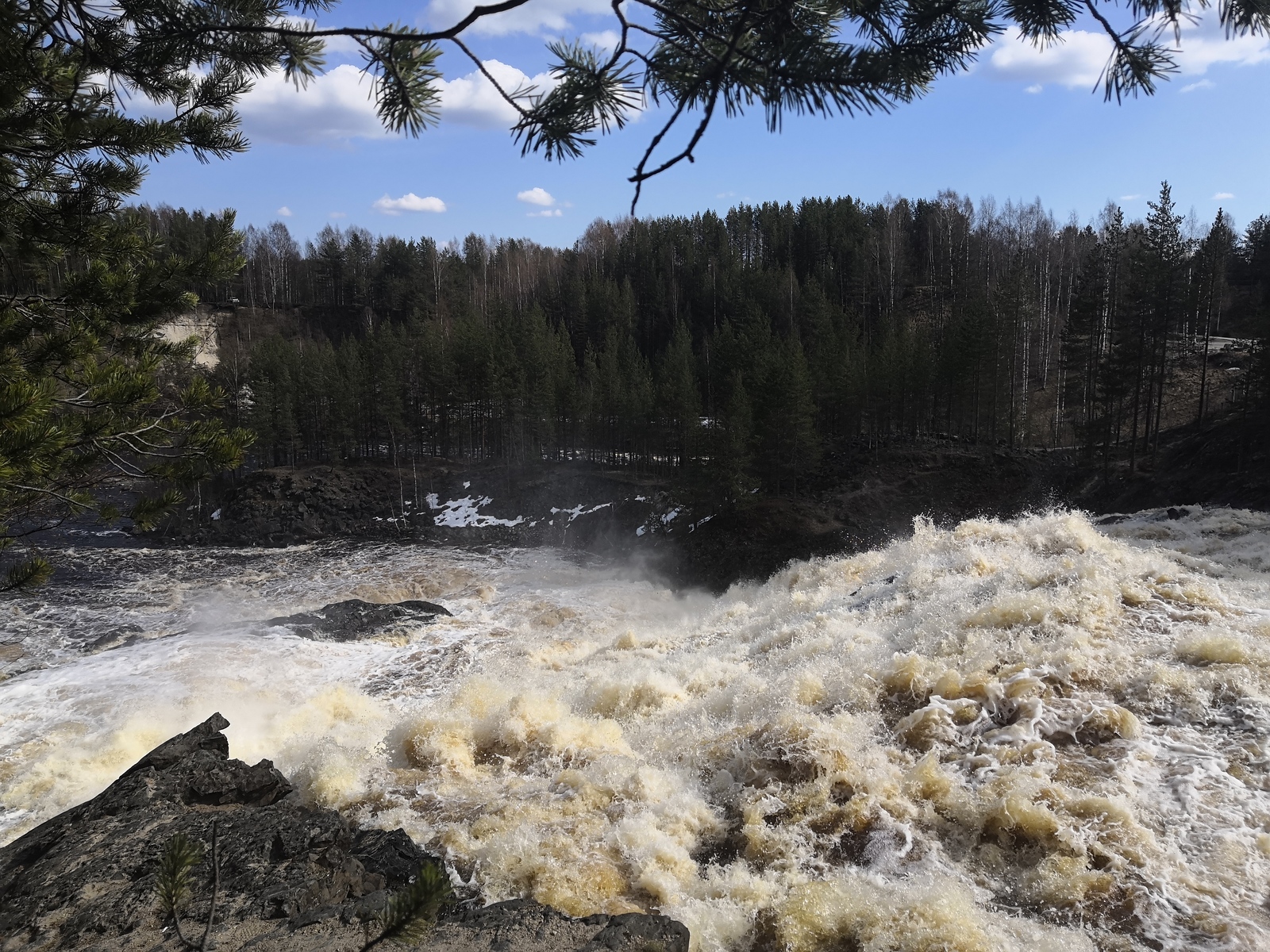 The waterfall that doesn't exist - My, Girvas, Waterfall, Gateway, Карелия, Video, Longpost