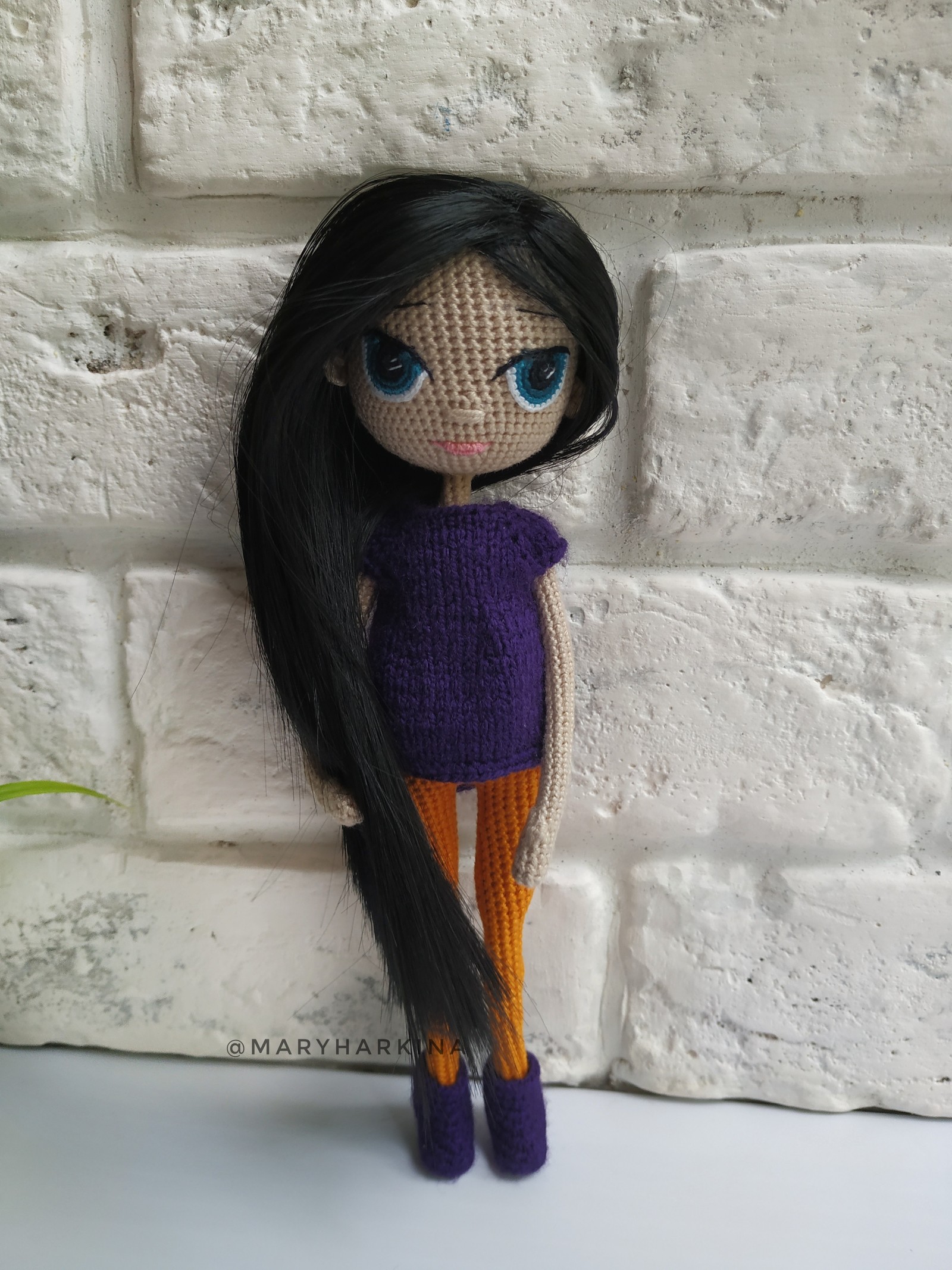 Interior dolls - My, Knitted toys, Doll, Knitting, Handmade, Longpost