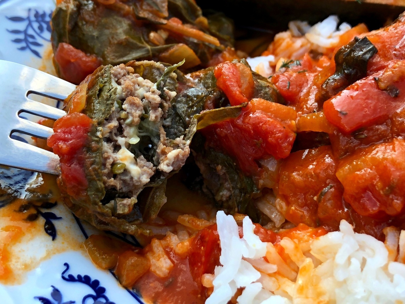 Dolma. Stuffed grape leaves in tomato sauce. - My, Dolma, Cooking, Longpost, Stuffing, Recipe