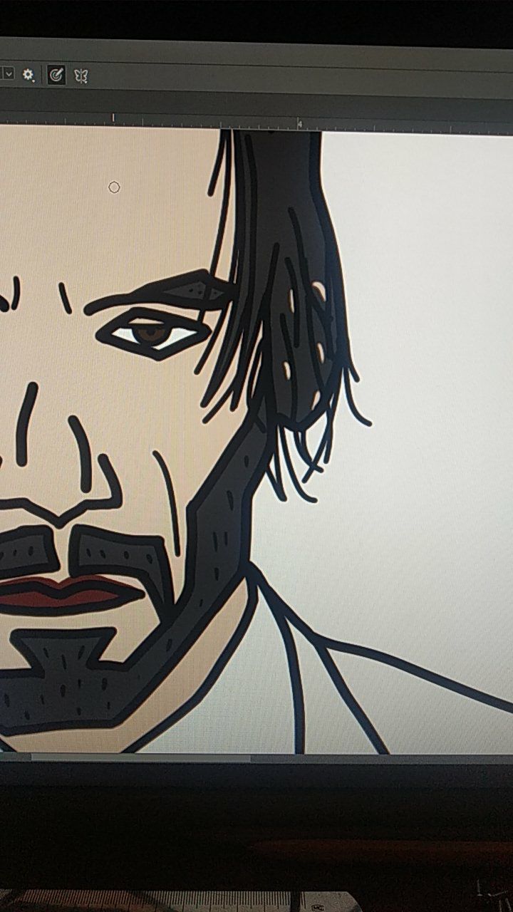 John Wick. Tired - My, John Wick, Drawing, Photoshop, Longpost, Keanu Reeves