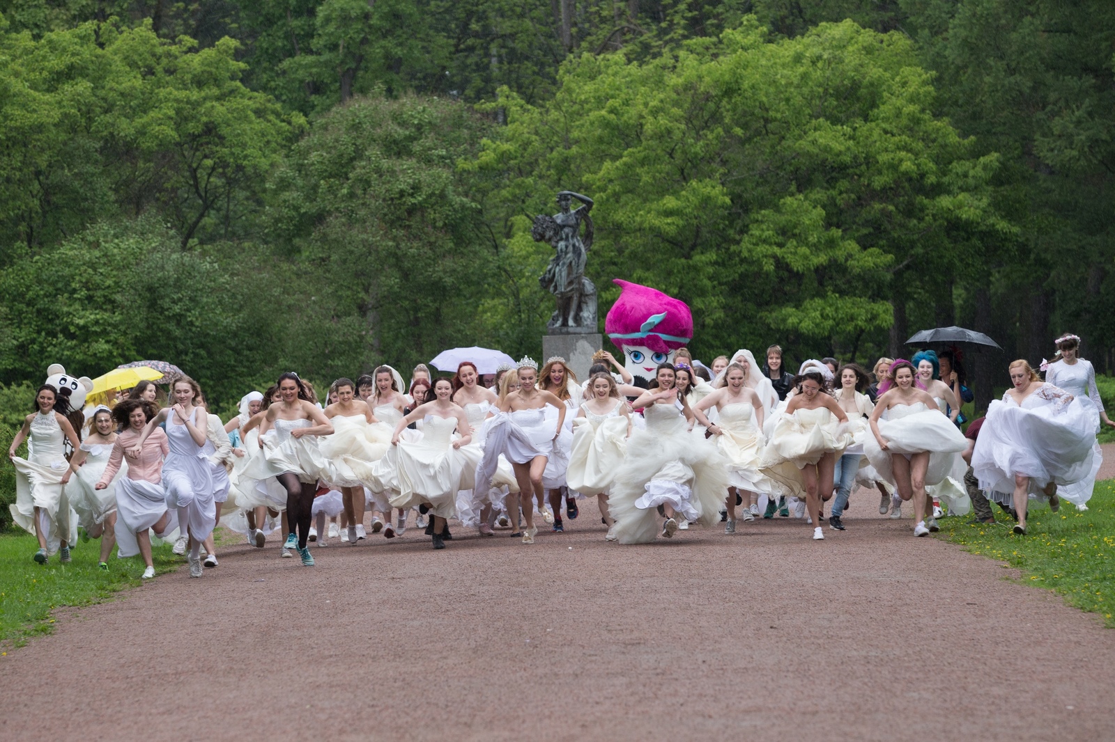 свадебные фото в парке победы