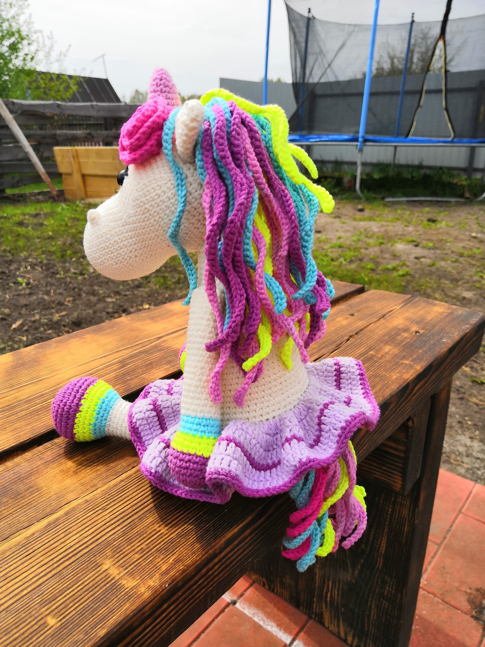 Unicorn crochet - My, Needlework, Knitted toys, Knitting, Toys, I knit, Longpost