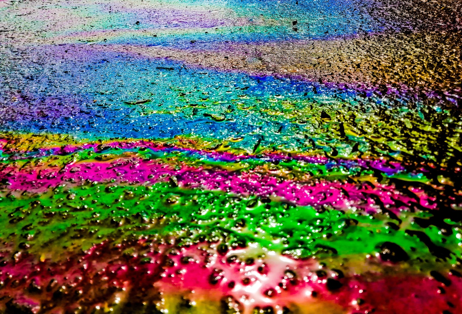 puddle gradient - My, The photo, Gradient, Petrol, Interference, Puddle, Rainbow