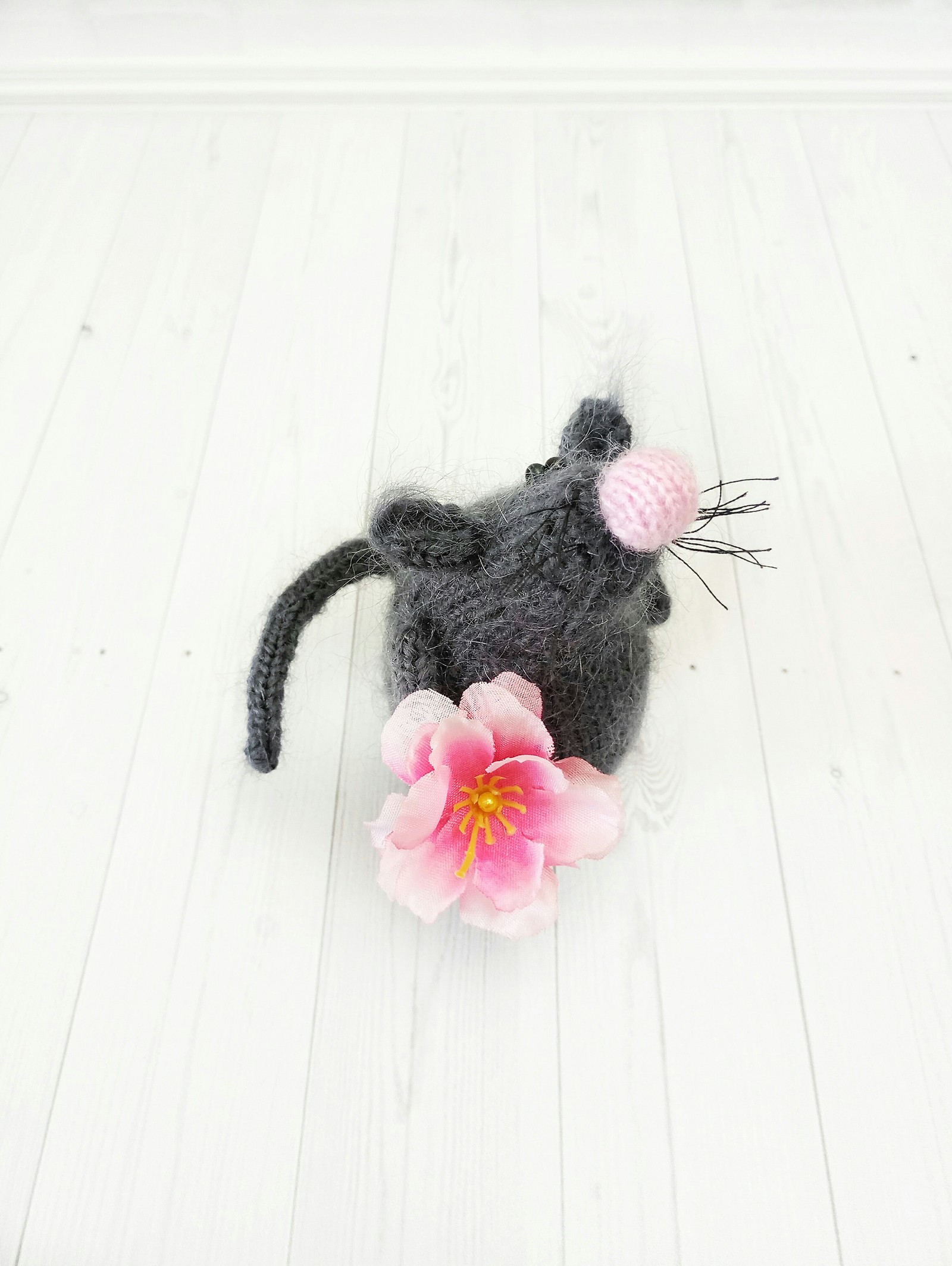 fat mouse - Needlework without process, Knitting, Knitted toys, Interior toy, Longpost