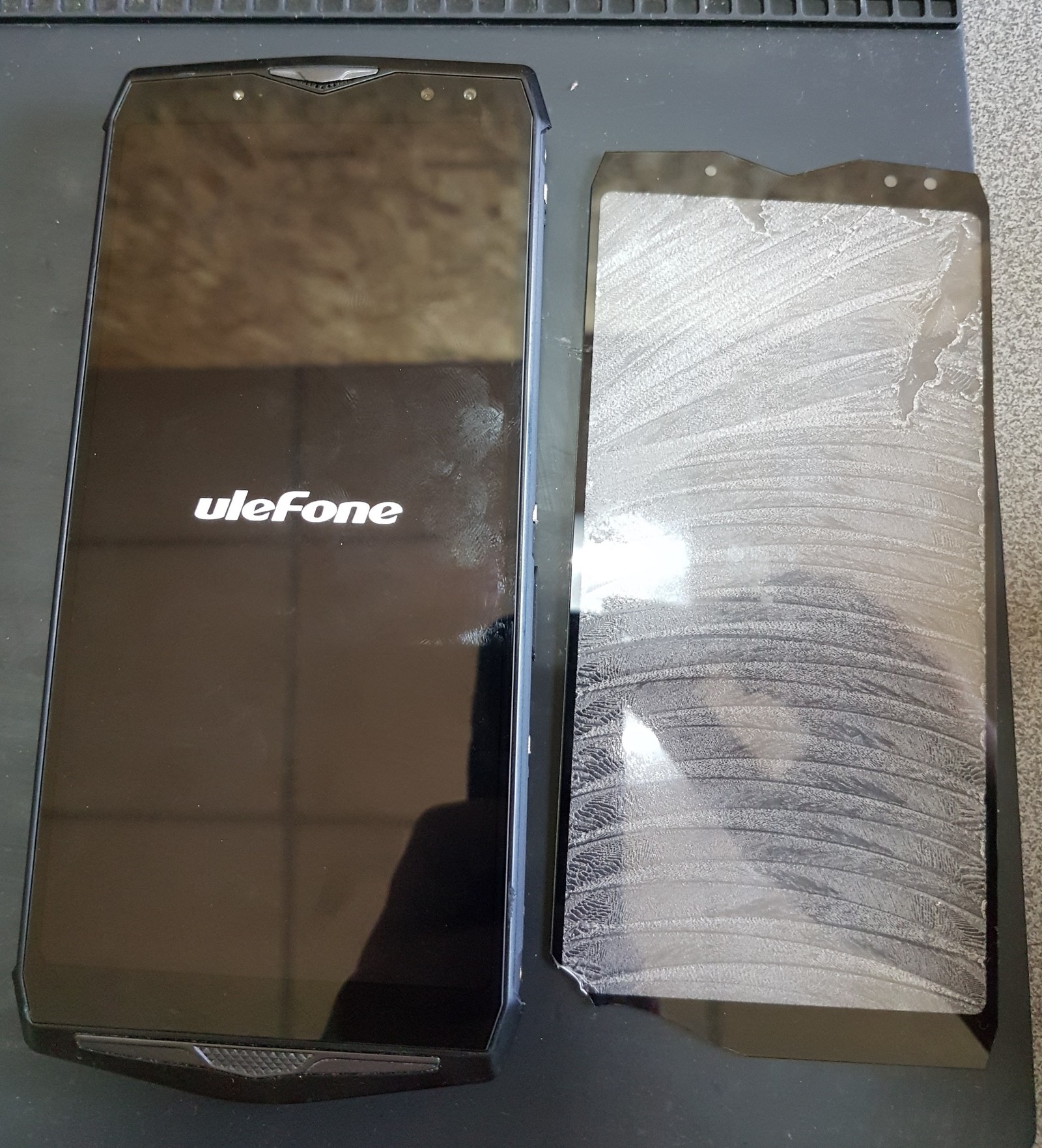 Plywood glass Ulefone power 5 - My, Repair of equipment, Glass replacement, Ulefone, Longpost, Poltava