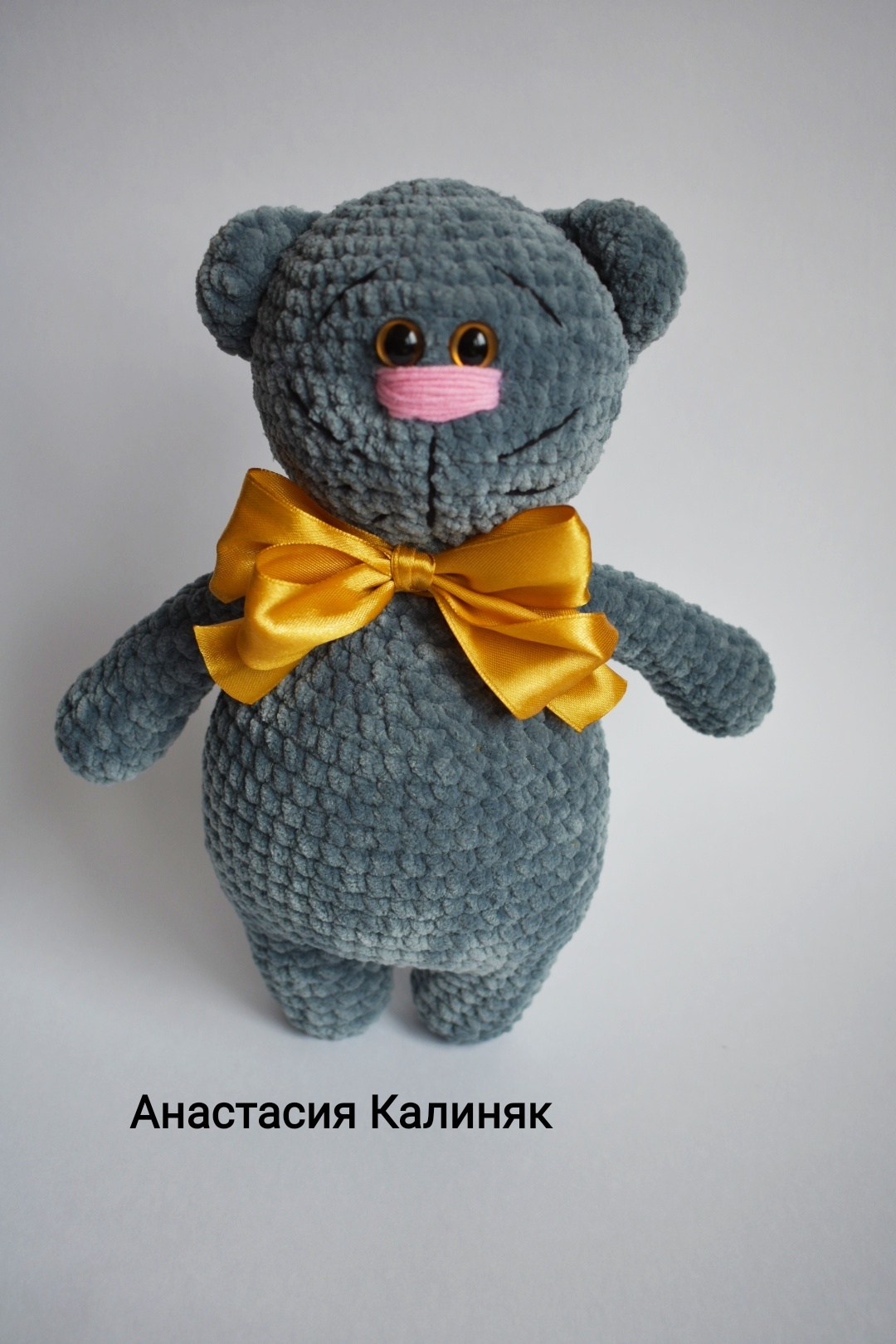 Knitted plush cat. - My, Knitted toys, Crochet, Amigurumi