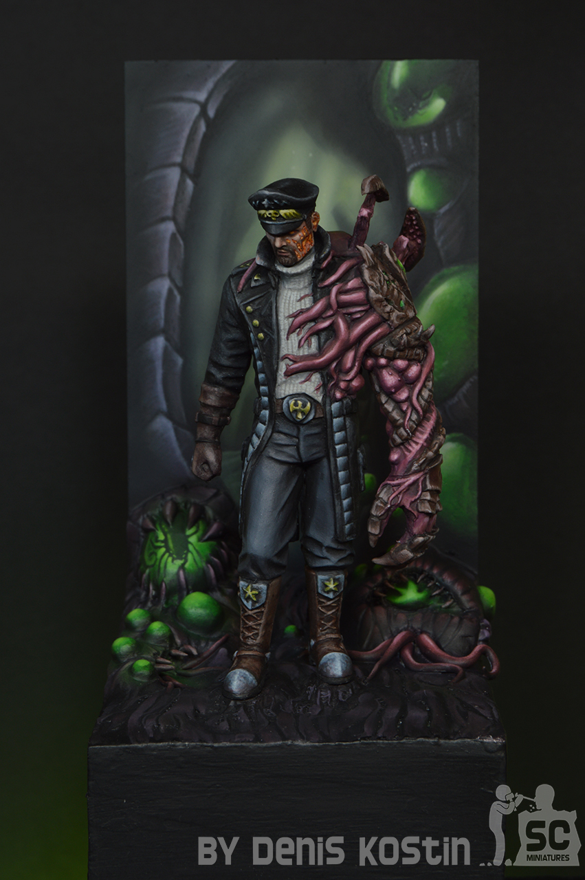 Miniature of Admiral Stukov (part 2) - My, Longpost, Creation, Polymer clay, Hobby, Miniature, Starcraft, Zerg, Alexey Stukov