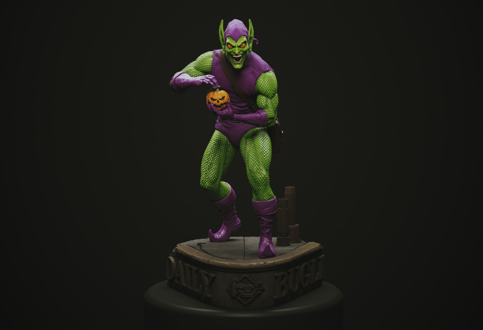 Green Goblin. - Арт, 3D, Картинки, Длиннопост, Зеленый гоблин