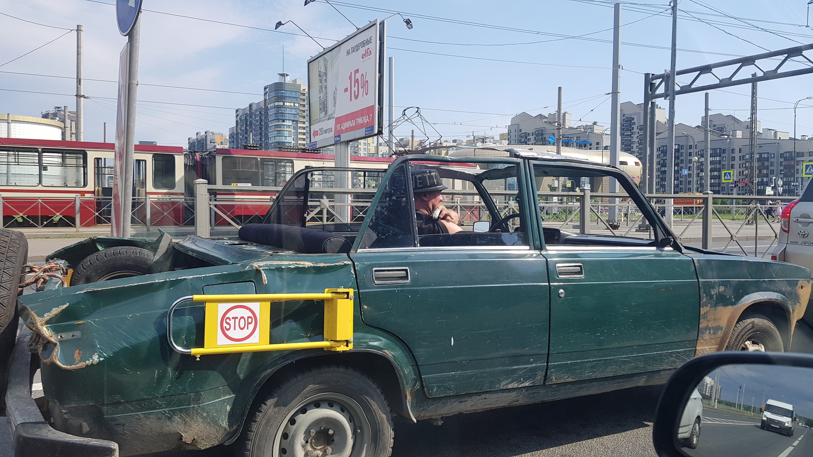 When it's hot in St. Petersburg, and you're in a convertible - My, Saint Petersburg, Heat