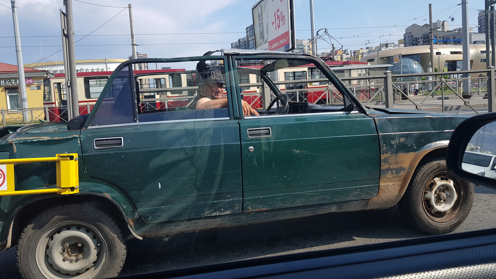 When it's hot in St. Petersburg, and you're in a convertible - My, Saint Petersburg, Heat