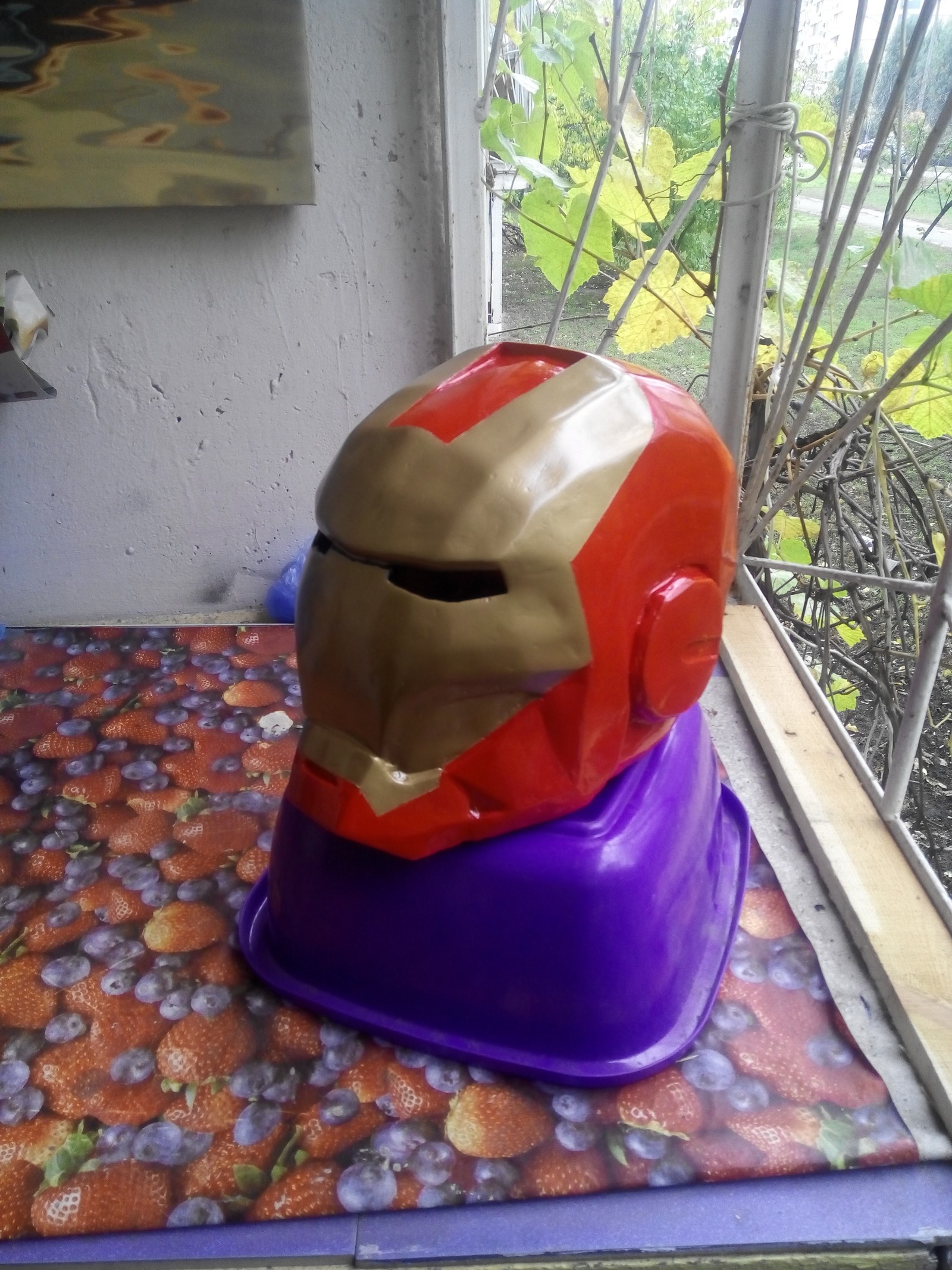 Iron man - My, Helmet, Iron Man helmet, Helmet, Papercraft, Rukozhop, Craft, Longpost, iron Man