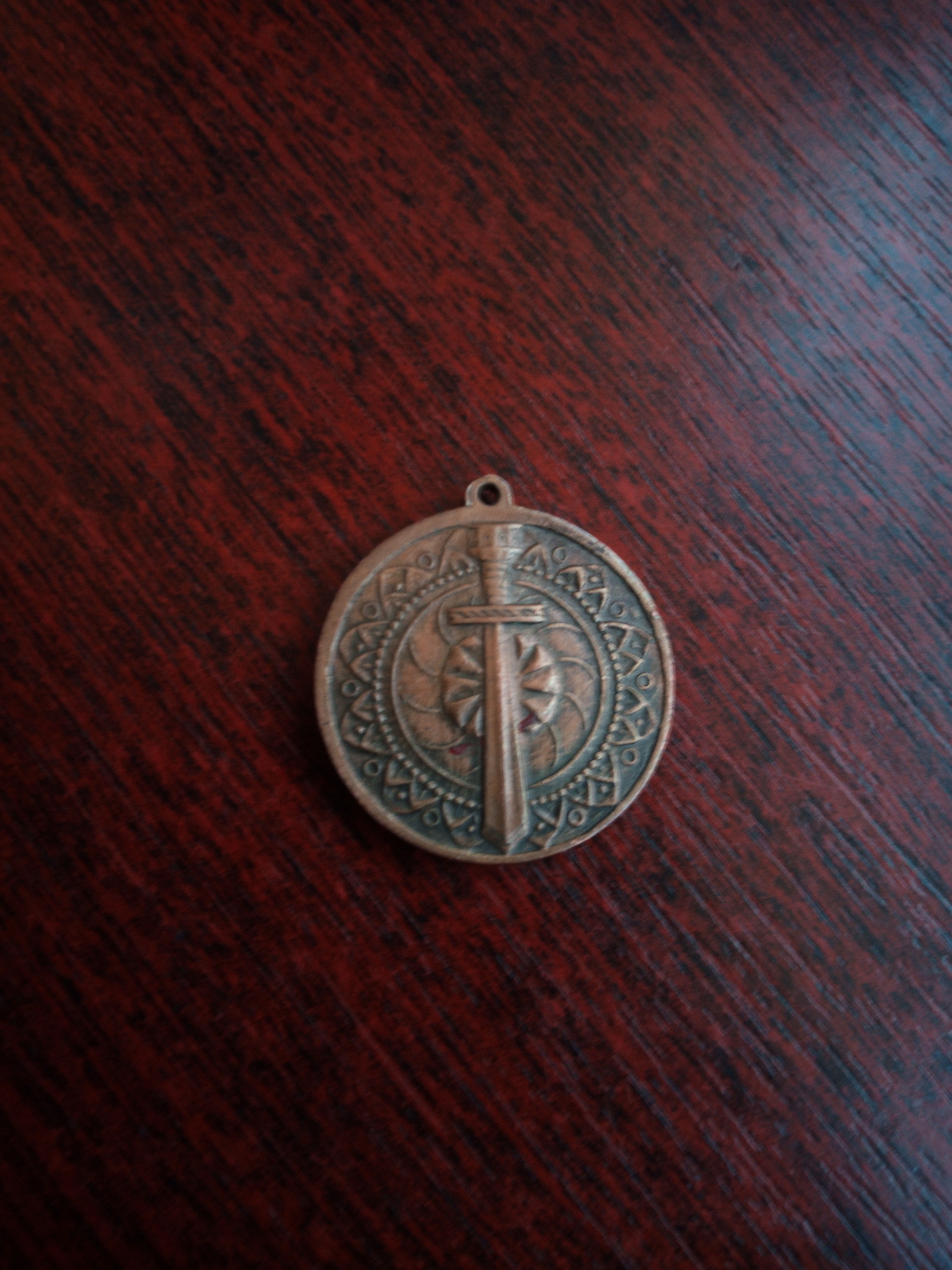 Help me please. My father found a strange medallion in the garden a long time ago. Can you tell me if this is really valuable? - My, Antiquity, Medallion, Longpost