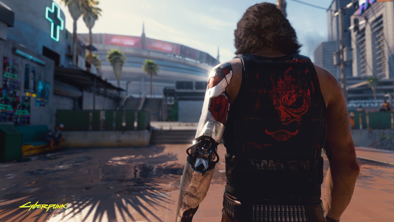 At the Cyberpunk 2077 stand, the developers shared new gameplay screenshots with journalists. - Cyberpunk 2077, E3, Computer games, Nvidia RTX, Longpost