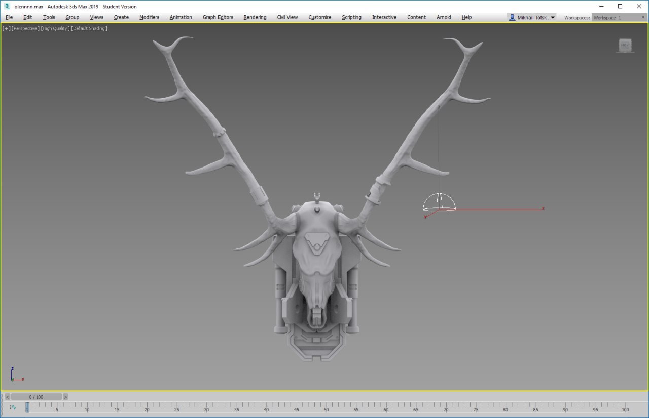 Bones, horns and an inferiority complex.... - My, 3D печать, Deer, Scull, Sailor Moon, Longpost, Deer