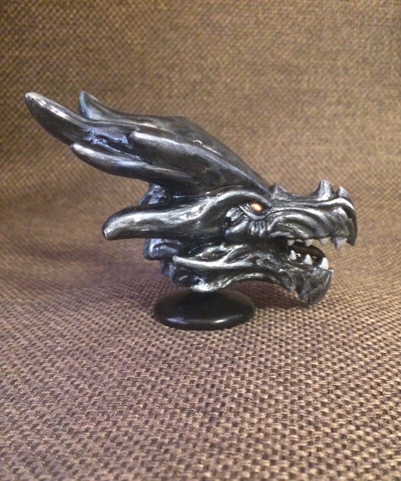 Alduin's dragon head - My, Alduin, Skyrim, The Elder Scrolls V: Skyrim, The Dragon, The elder scrolls, Polymer clay, Longpost