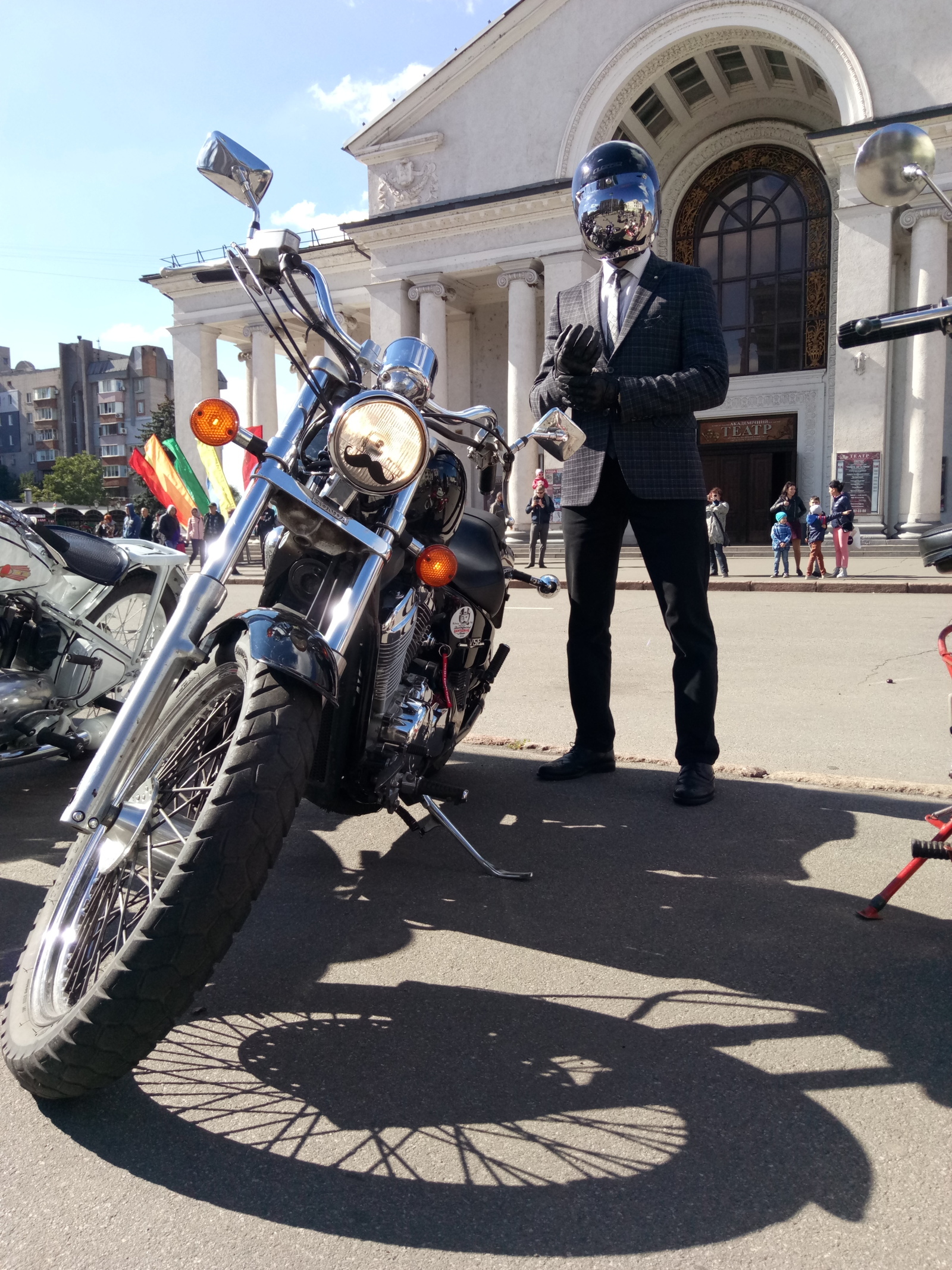 The Distinguished Gentleman's Ride 2018 in Krivoy Rog - My, Krivoy Rog, Motorcycles, Retro, Bikers, Moto, Longpost, , Motorcyclists