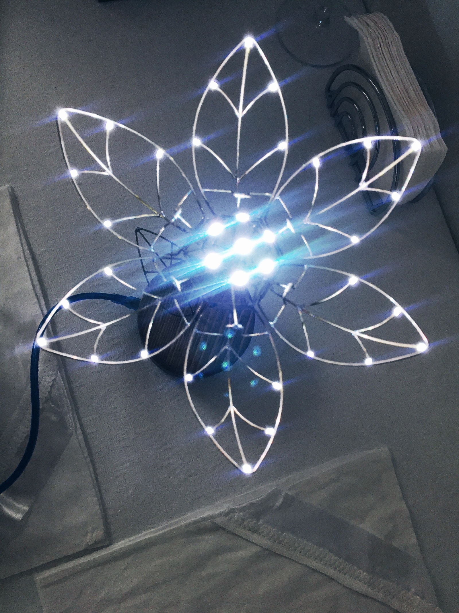 My mechanical flower. - My, , Arduino, Presents, Video, Longpost