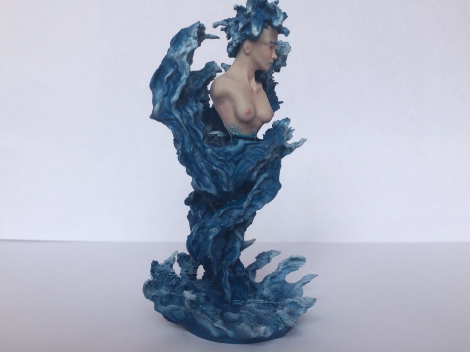 Figurine Aqua de vida - NSFW, My, Statuette, Water, Anycubic, 3D печать, Beautiful girl, Zbrush, Creation, Longpost