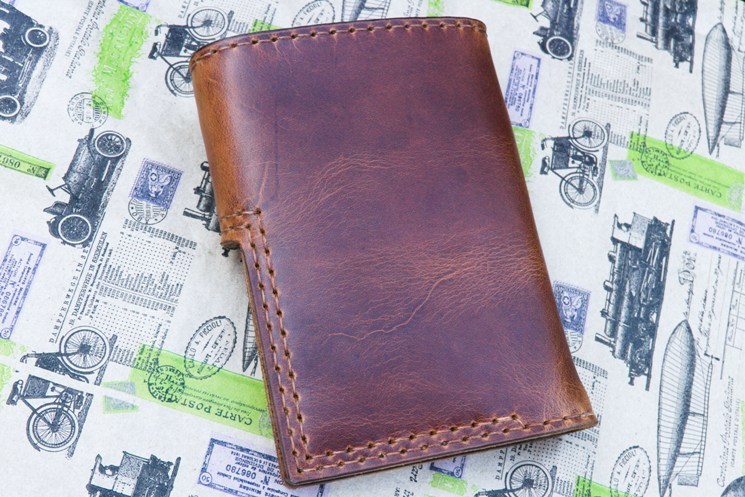 Men's wallet. - My, Leather craft, Needlework without process, Wallet, Leather, Longpost