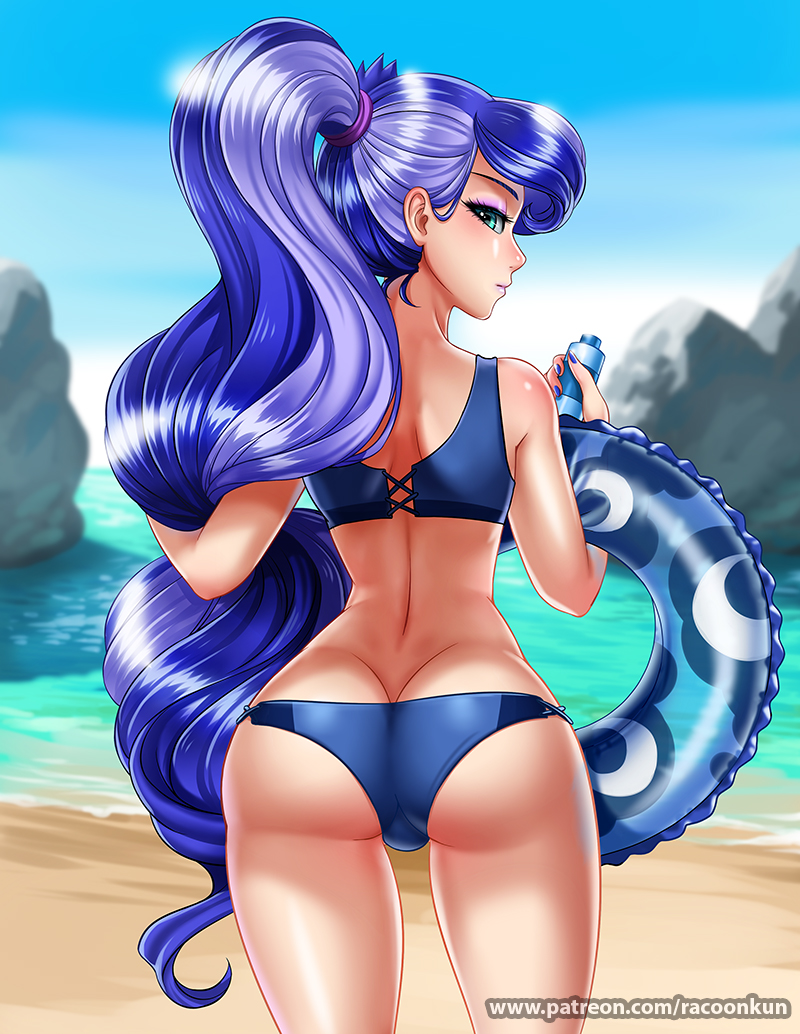 Luna Beach Cream - NSFW, My Little Pony, Princess Luna, Хуманизация, MLP Edge, Racoonkun